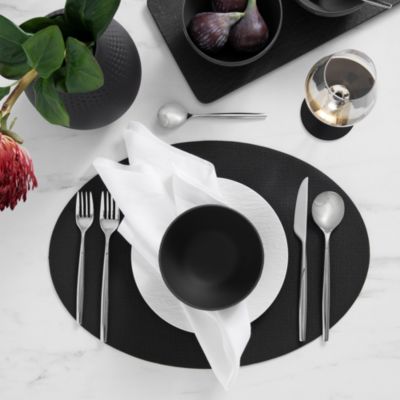 Villeroy & Boch Manufacture Rock Oval Faux Leather Reversible Placemat, Set of 4