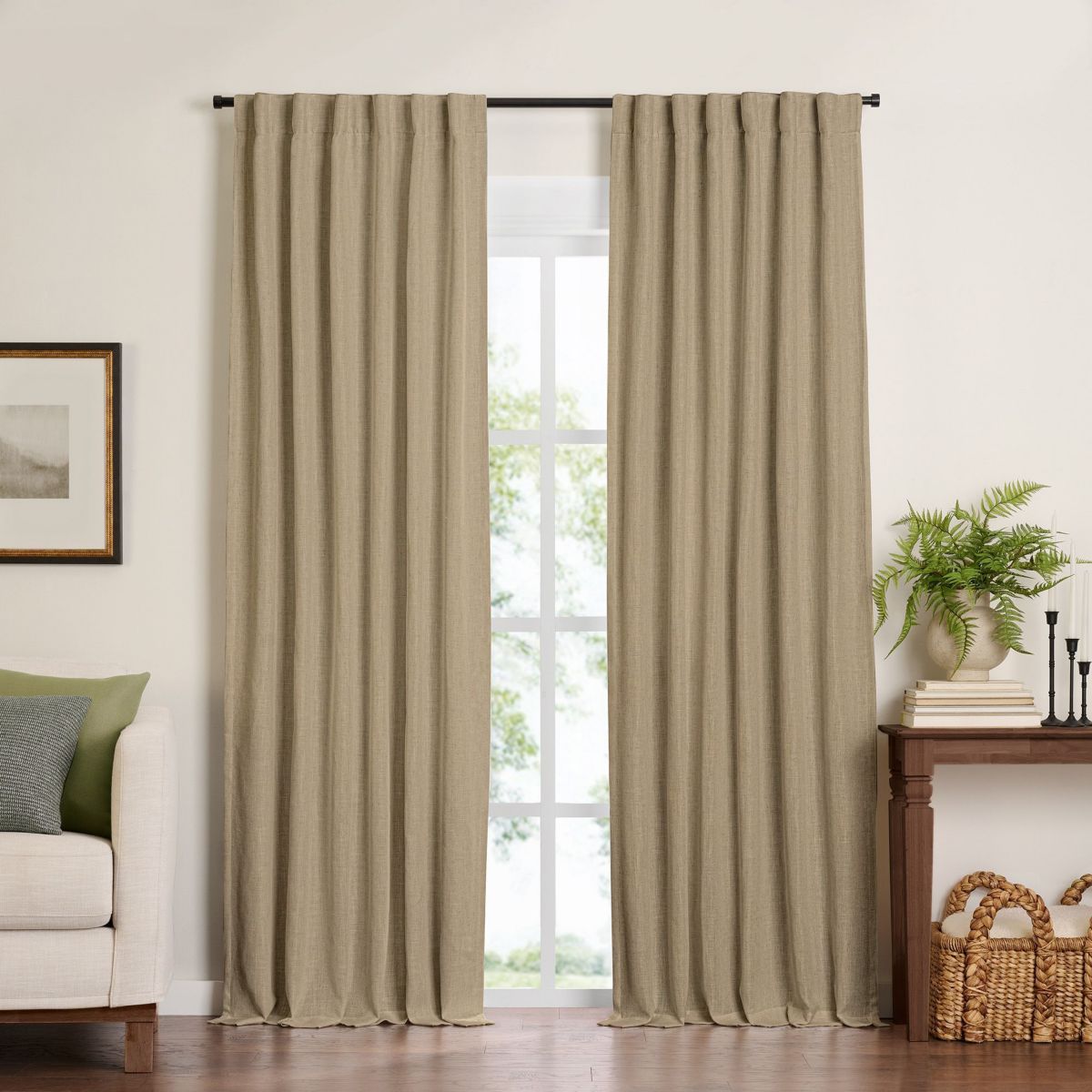 Harrow Solid Texture Blackout Window Curtain Panel