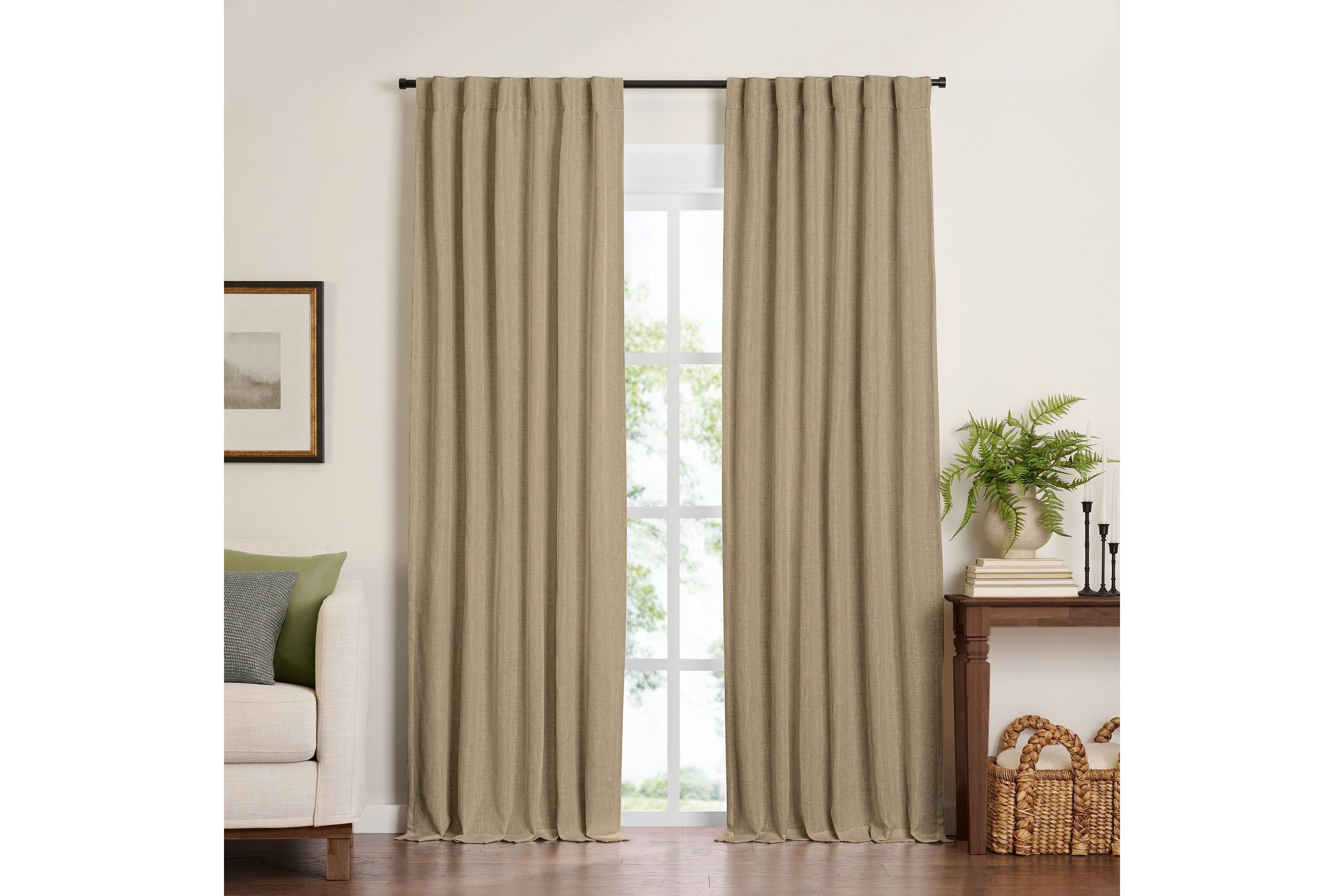 Harrow Solid Texture Blackout Window Curtain Panel