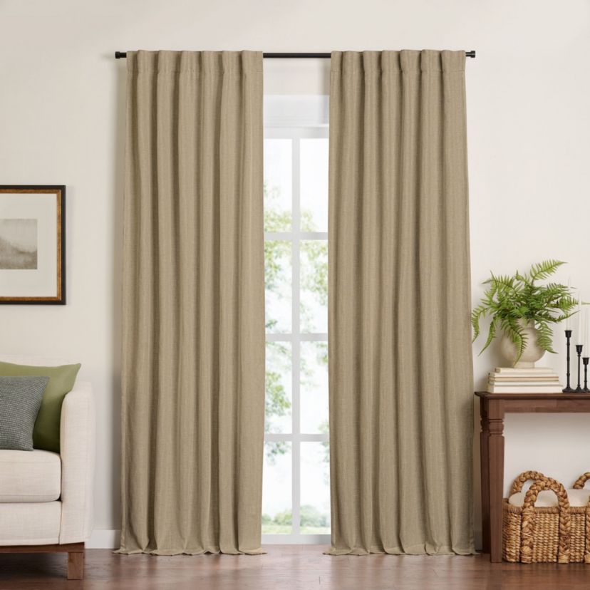 Harrow Solid Texture Blackout Window Curtain Panel