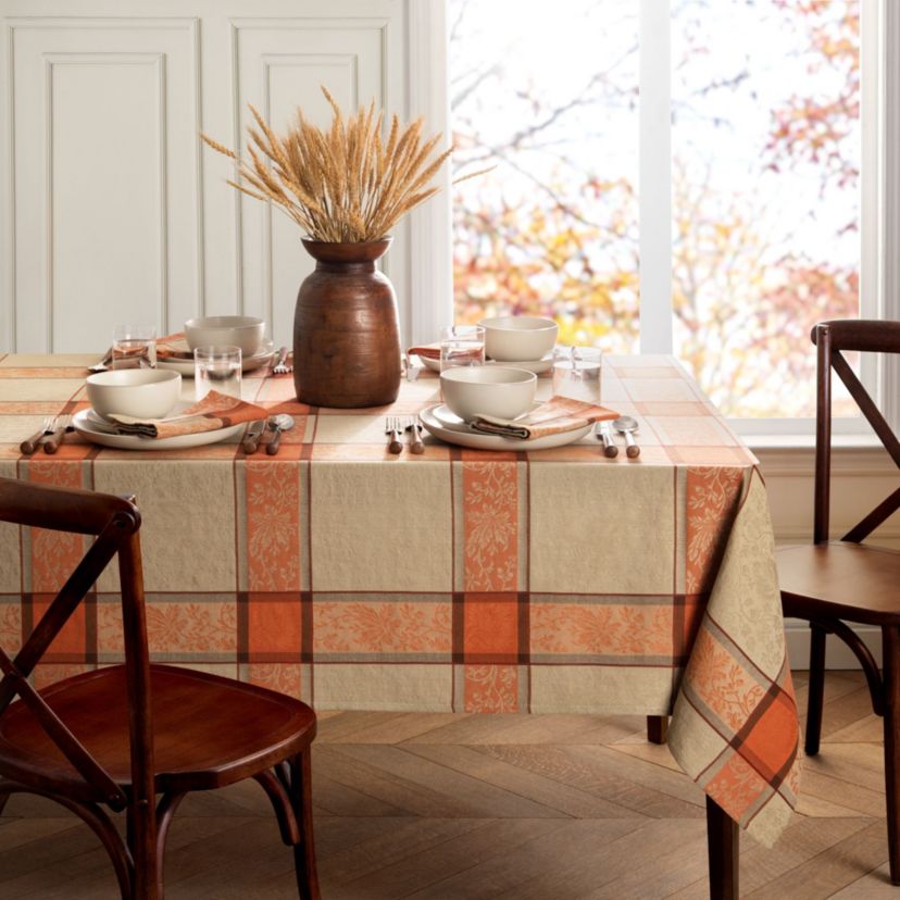 Autumnal Harvest Jacquard Rectangular Tablecloth
