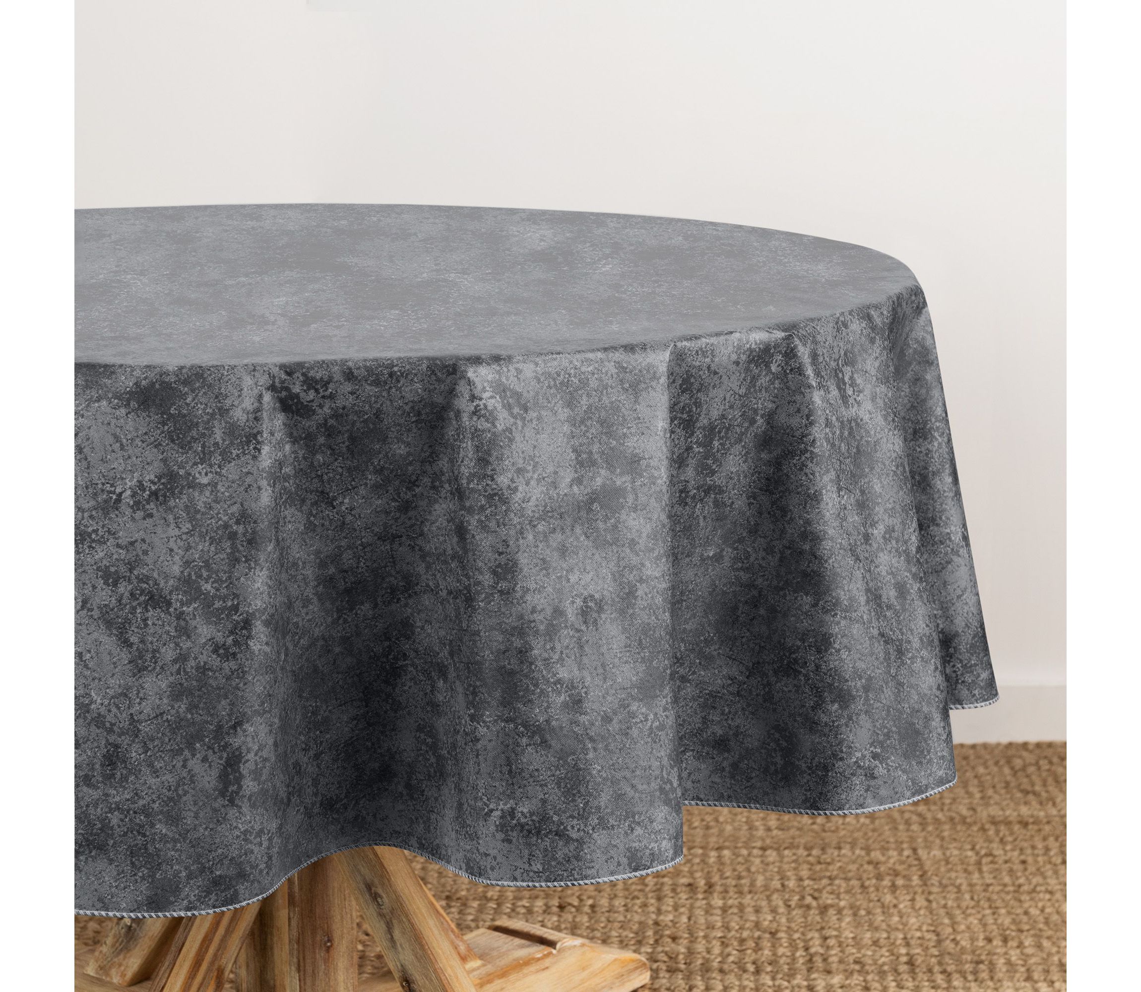 Mesa Marble Printed Vinyl Indoor/Outdoor Tablecloth - Round/Oval