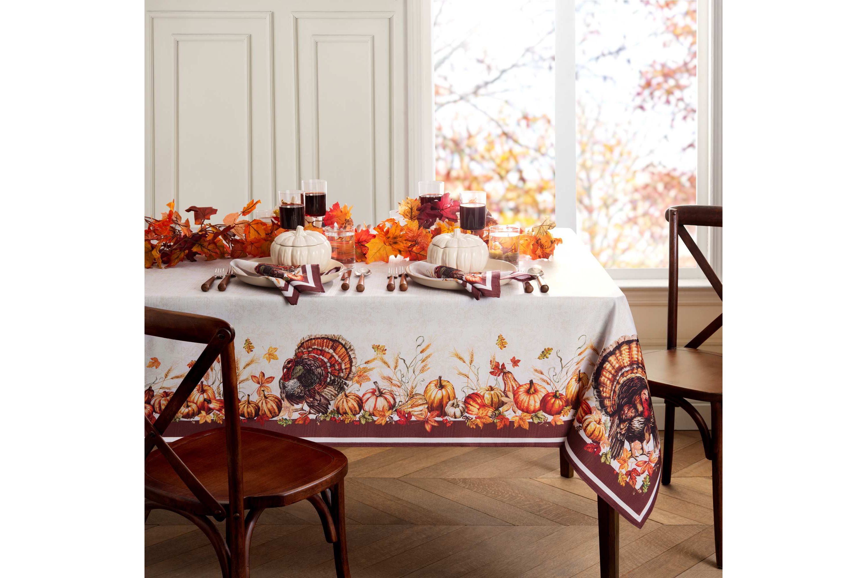 Autumn Heritage Turkey Engineered Rectangular Tablecloth