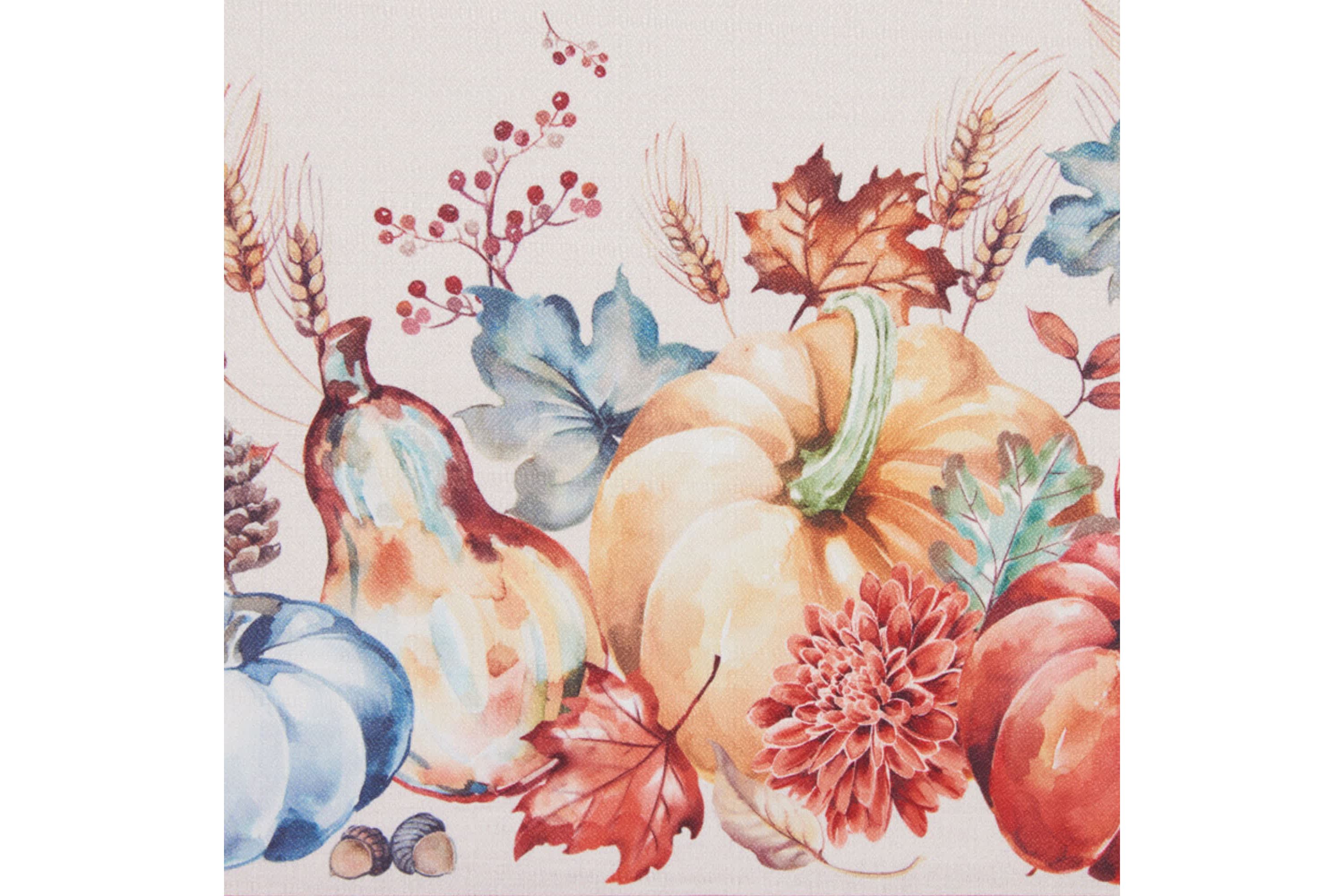 Botanical Harvest Pumpkin Engineered Rectangular Tablecloth