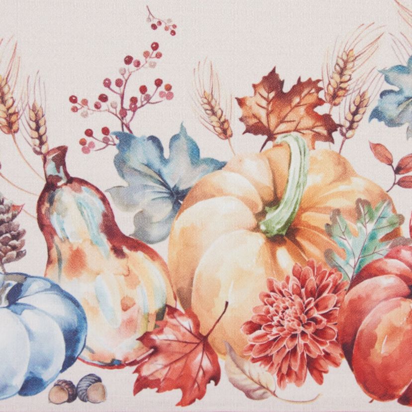 Botanical Harvest Pumpkin Engineered Rectangular Tablecloth