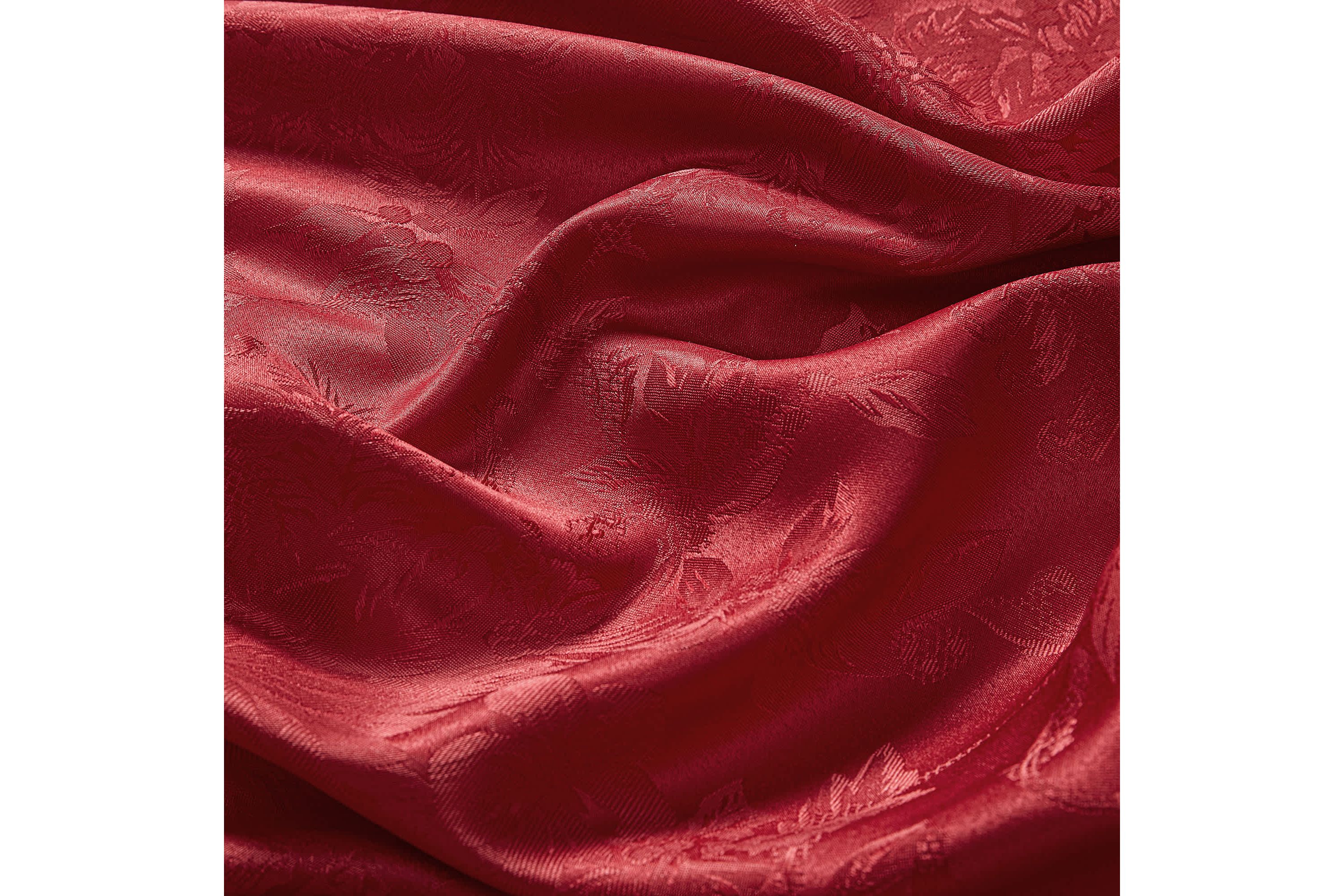 Poinsettia Elegance Jacquard Holiday Square/Rectangle Tablecloth