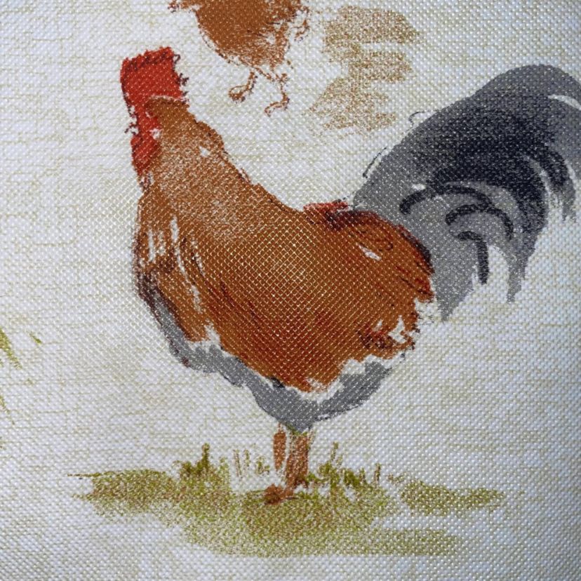 Vintage Rooster Farm Printed Vinyl Indoor/Outdoor Tablecloth - Rectangle/Square