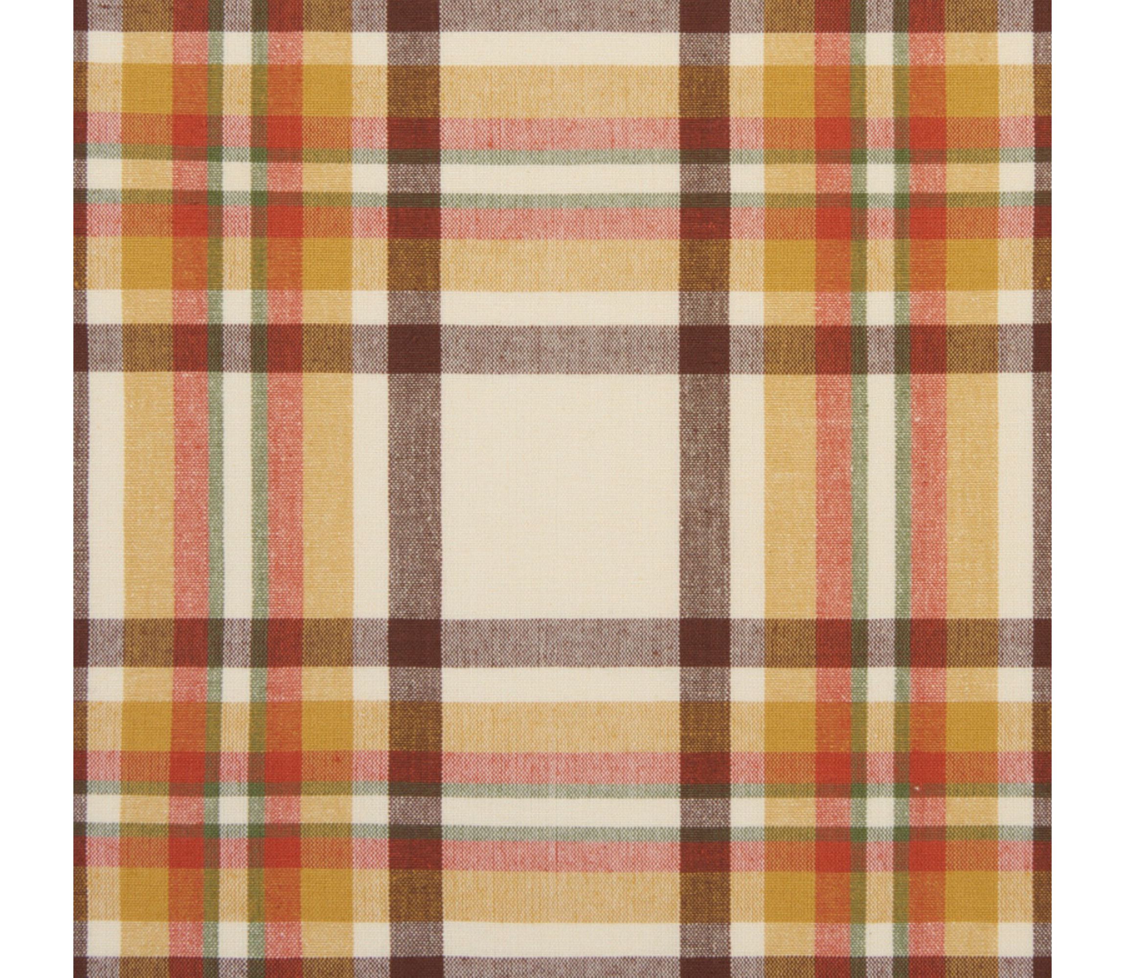 Russet Harvest Woven Plaid Rectangular Tablecloth