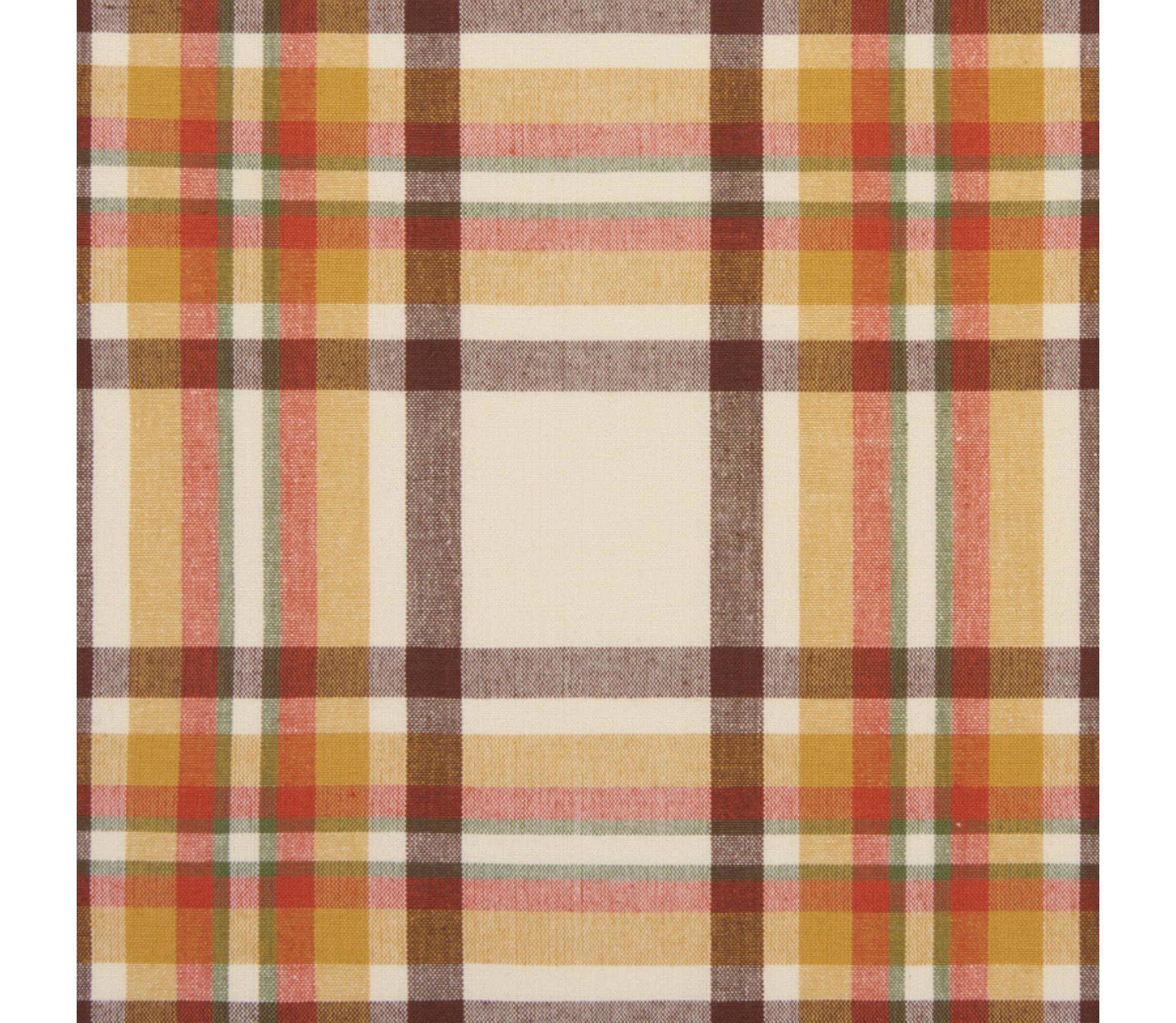 Russet Harvest Woven Plaid Rectangular Tablecloth