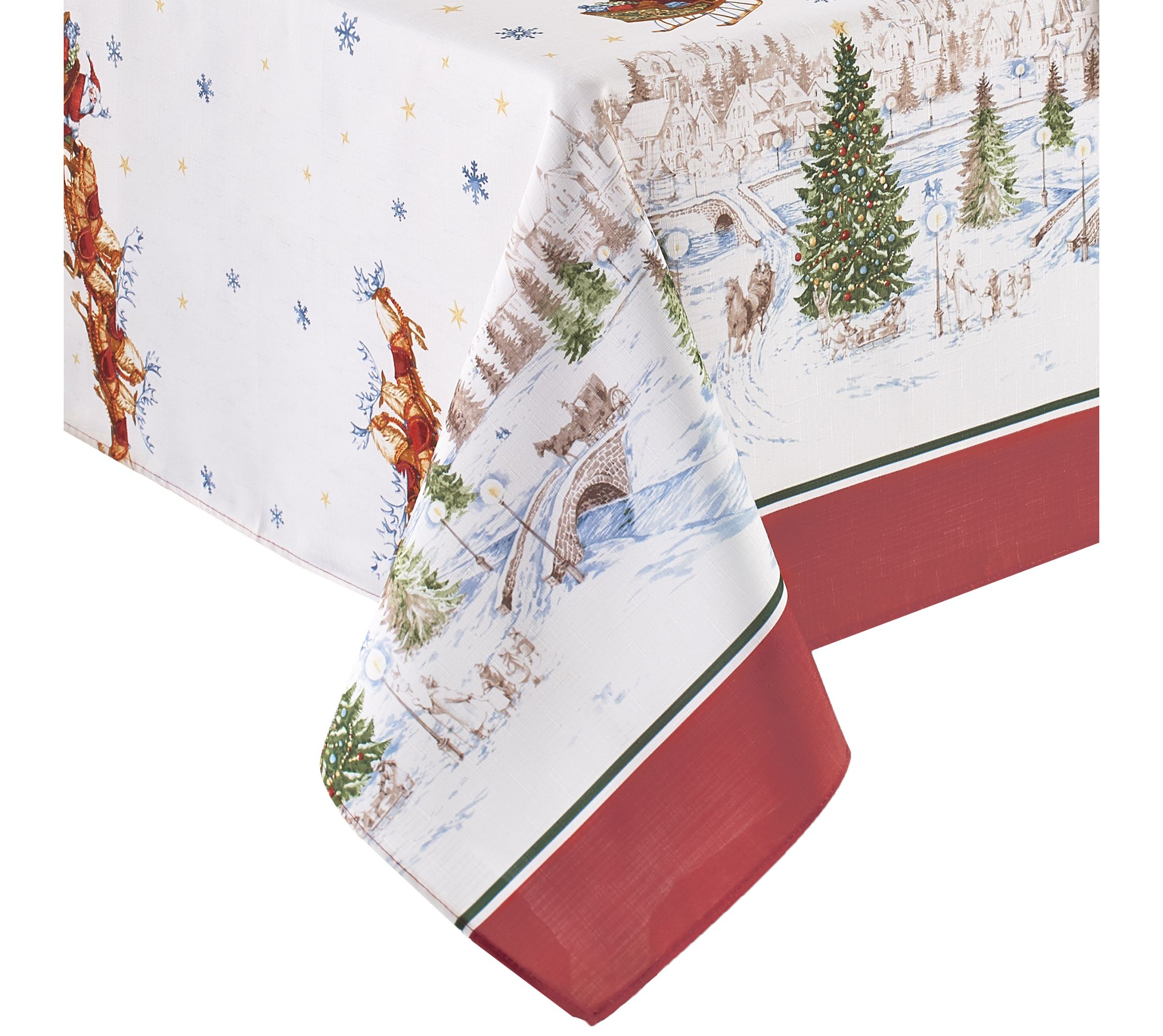 Santa’s Snowy Sleighride Rectangular Tablecloth