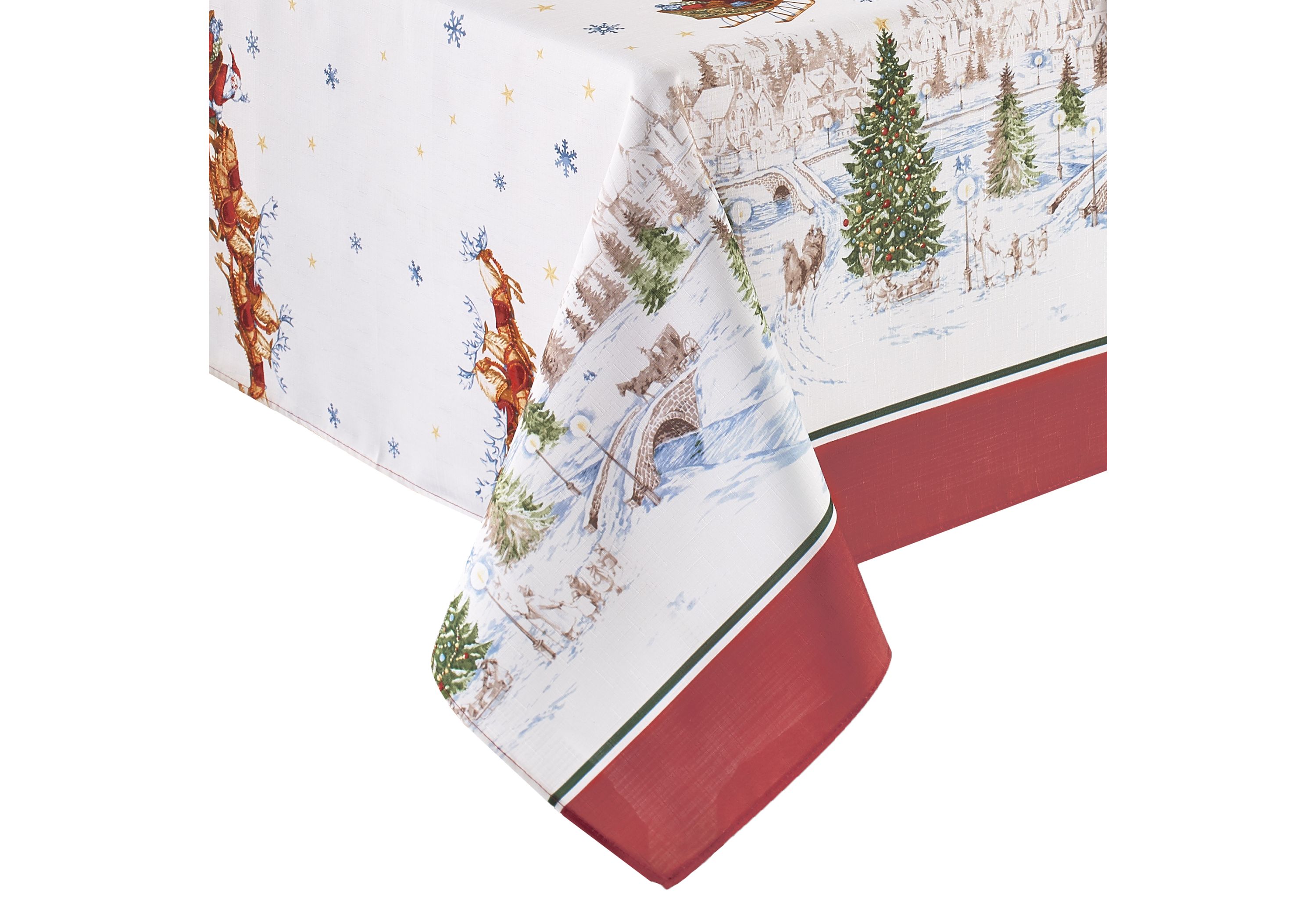 Santa’s Snowy Sleighride Rectangular Tablecloth