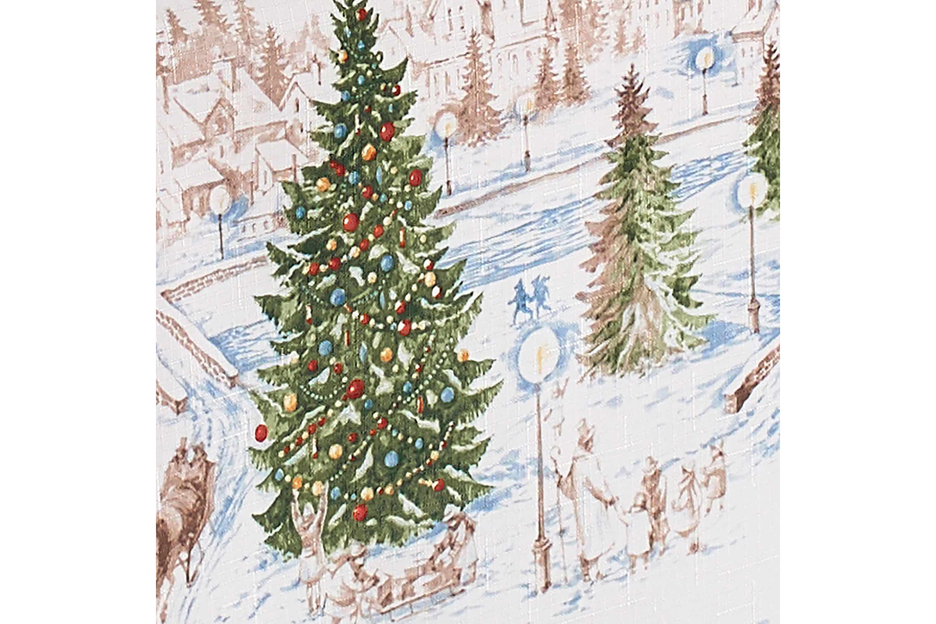 Santa’s Snowy Sleighride Rectangular Tablecloth