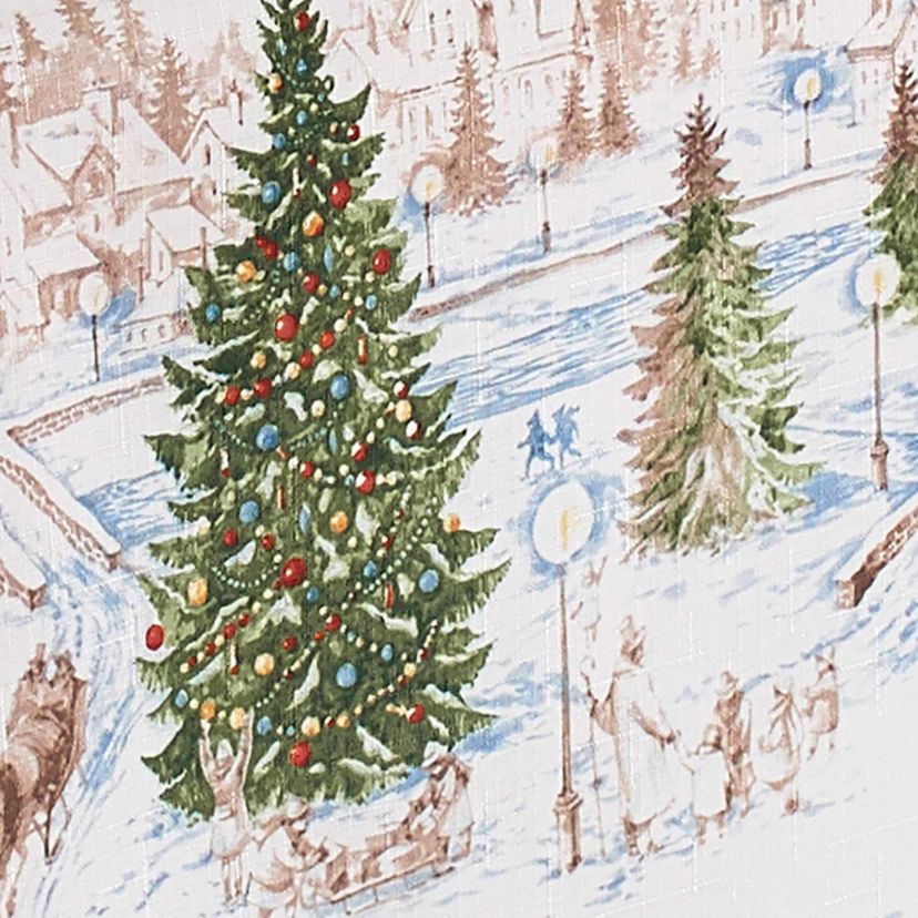 Santa’s Snowy Sleighride Rectangular Tablecloth