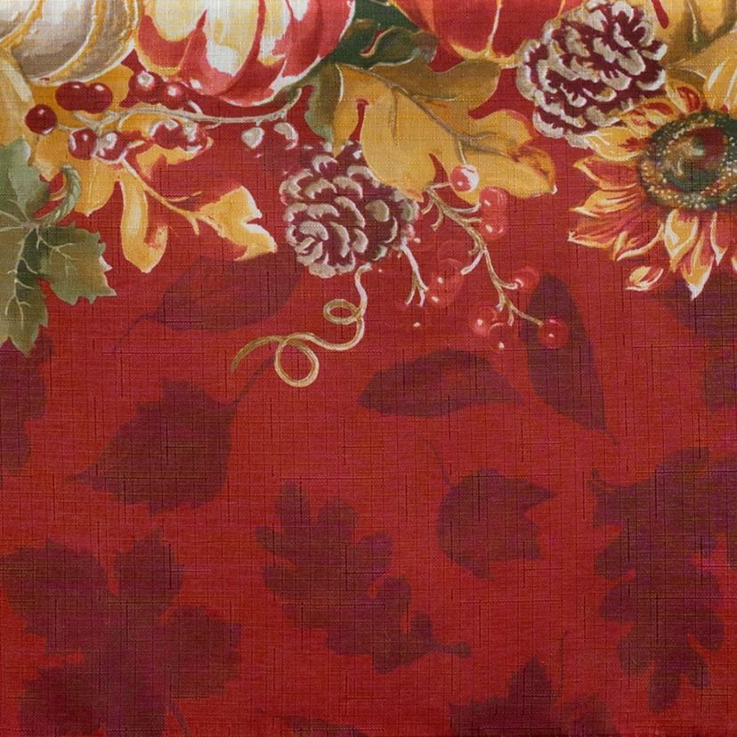 Swaying Leaves Bordered Fall Tablecloth - Rectanlgle/Square
