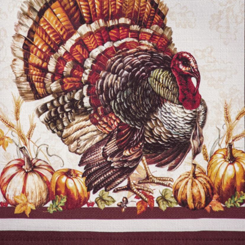 Autumn Heritage Turkey Engineered Tablecloth - Round/Oval