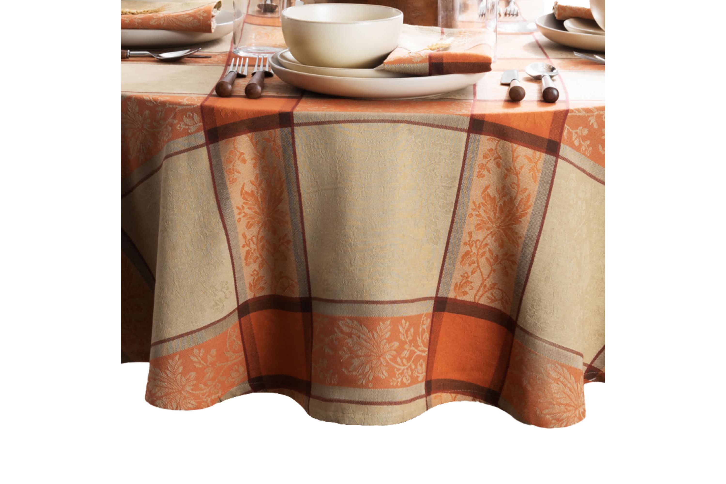 Autumnal Harvest Jacquard Tablecloth - Round/Oval