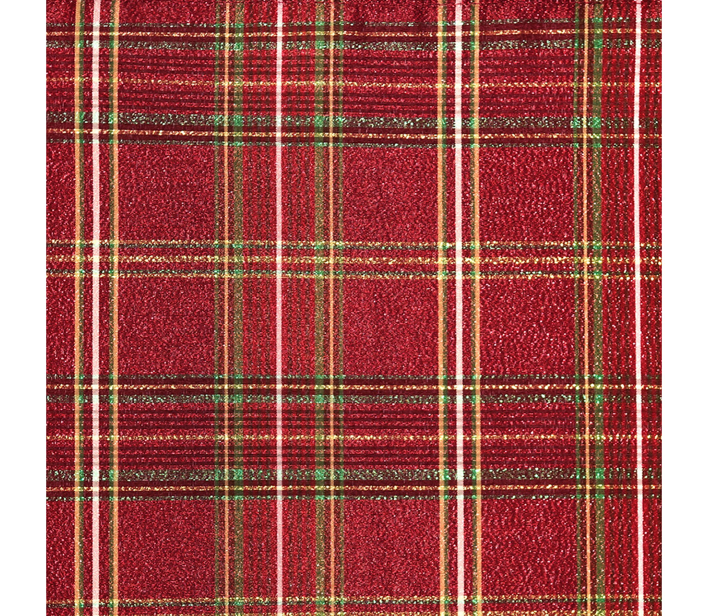 Shimmering Plaid Tablecloth - Round/Oval
