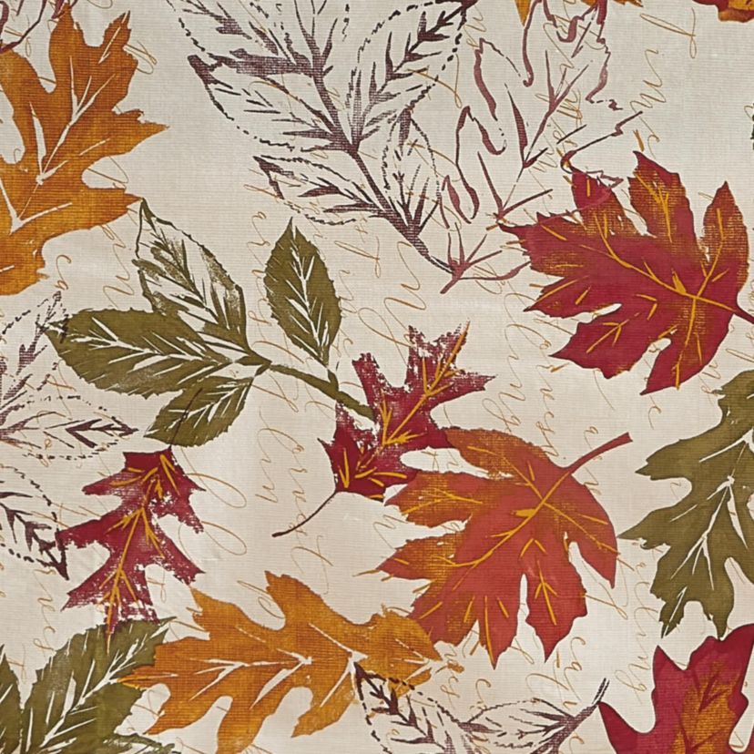 Vintage Leaves Vinyl Tablecloth - Round/Oval