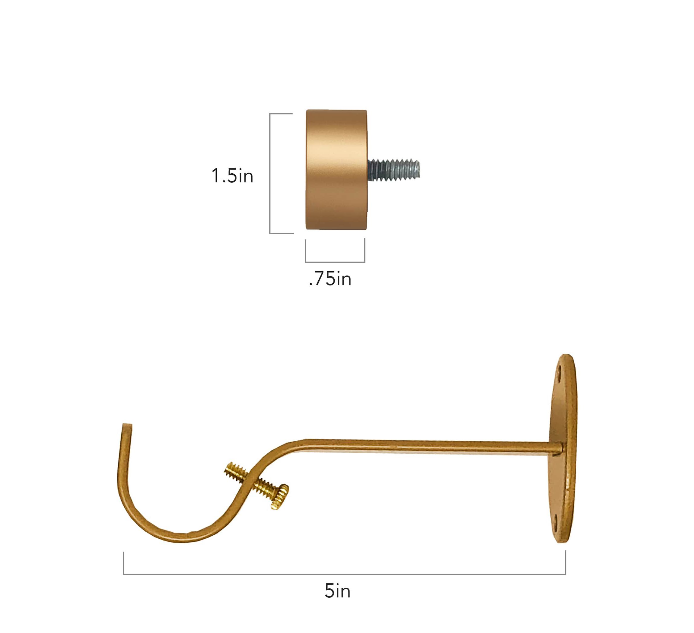Serena Single Curtain Rod with Contemporary Cap Finial