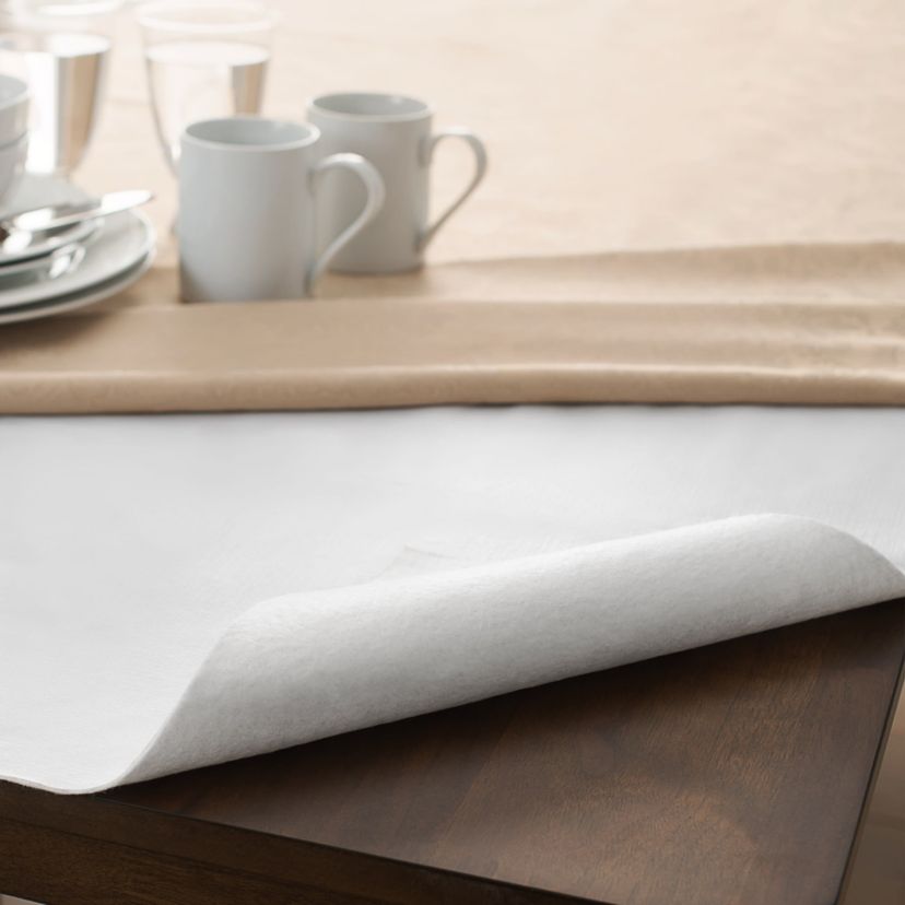 Embossed Vinyl Cushioned Flannel Backing Tablepad - 52x144