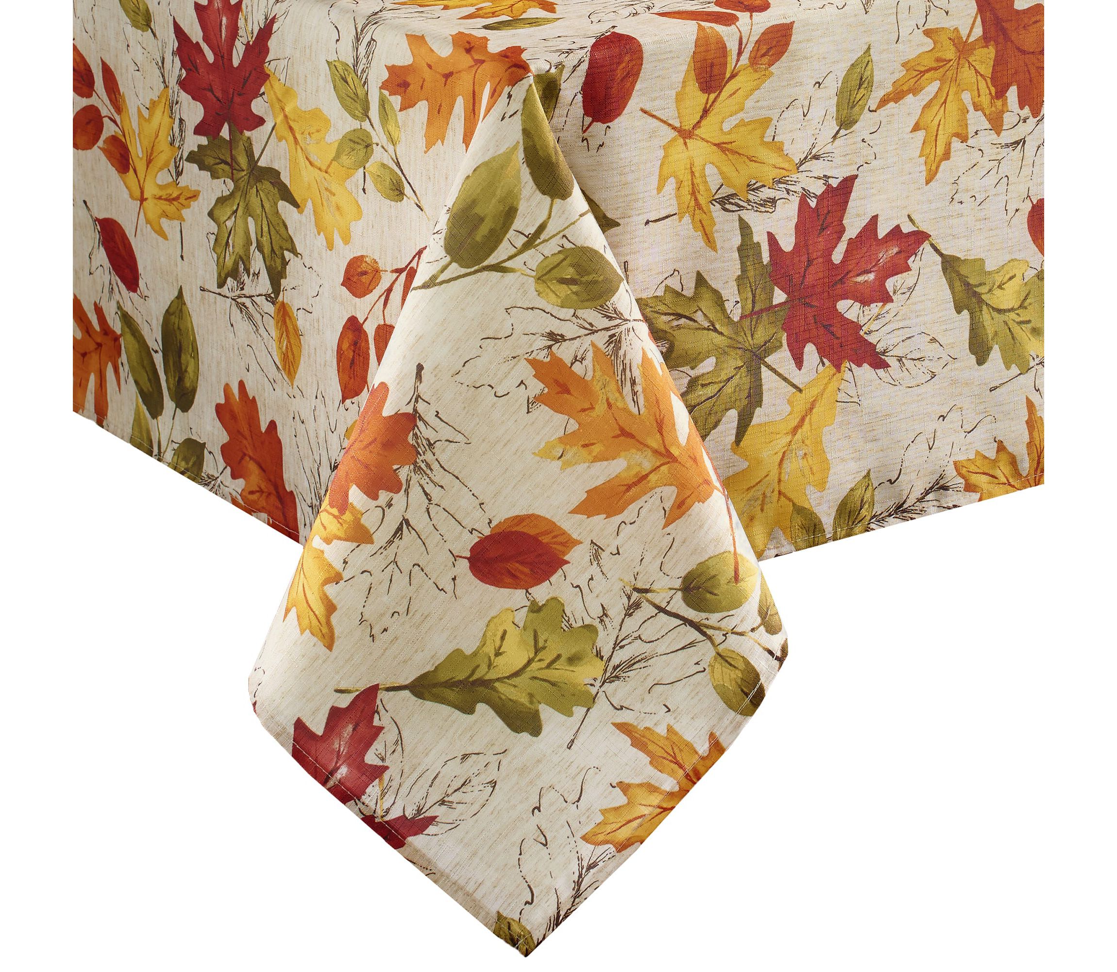 Autumn Leaves Fall Printed Tablecloth - Rectangle/Square