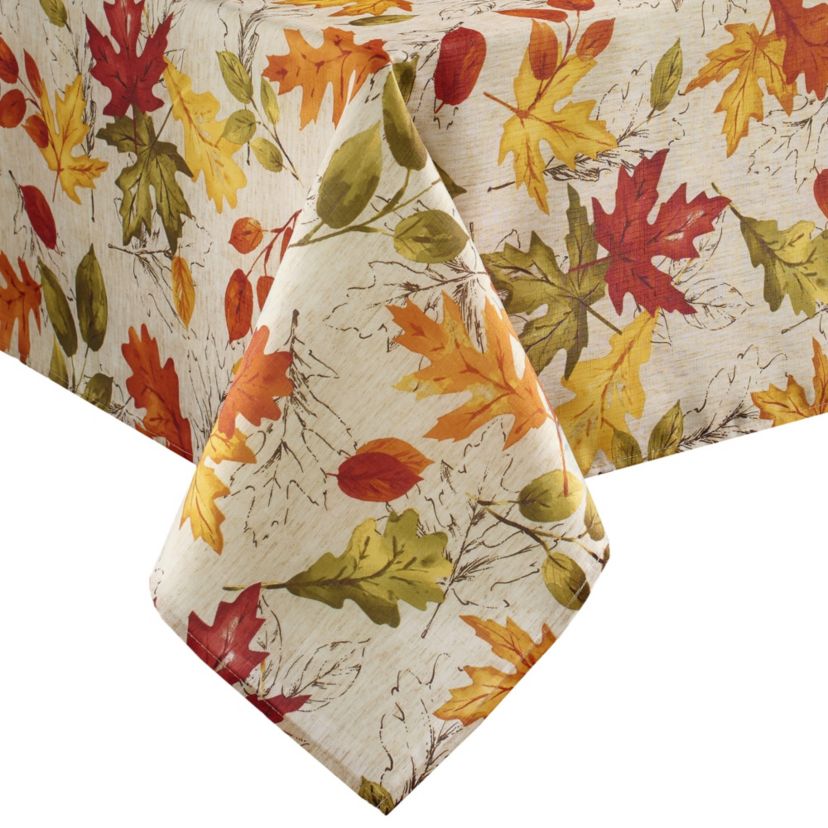 Autumn Leaves Fall Printed Tablecloth - Rectangle/Square