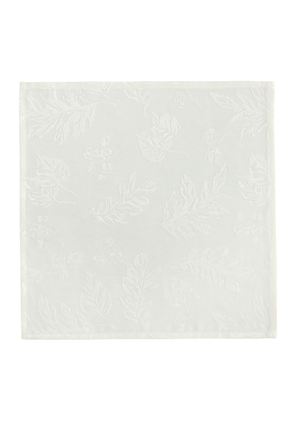 Elegant Woven Leaves Jacquard Damask Napkin, Set of 8