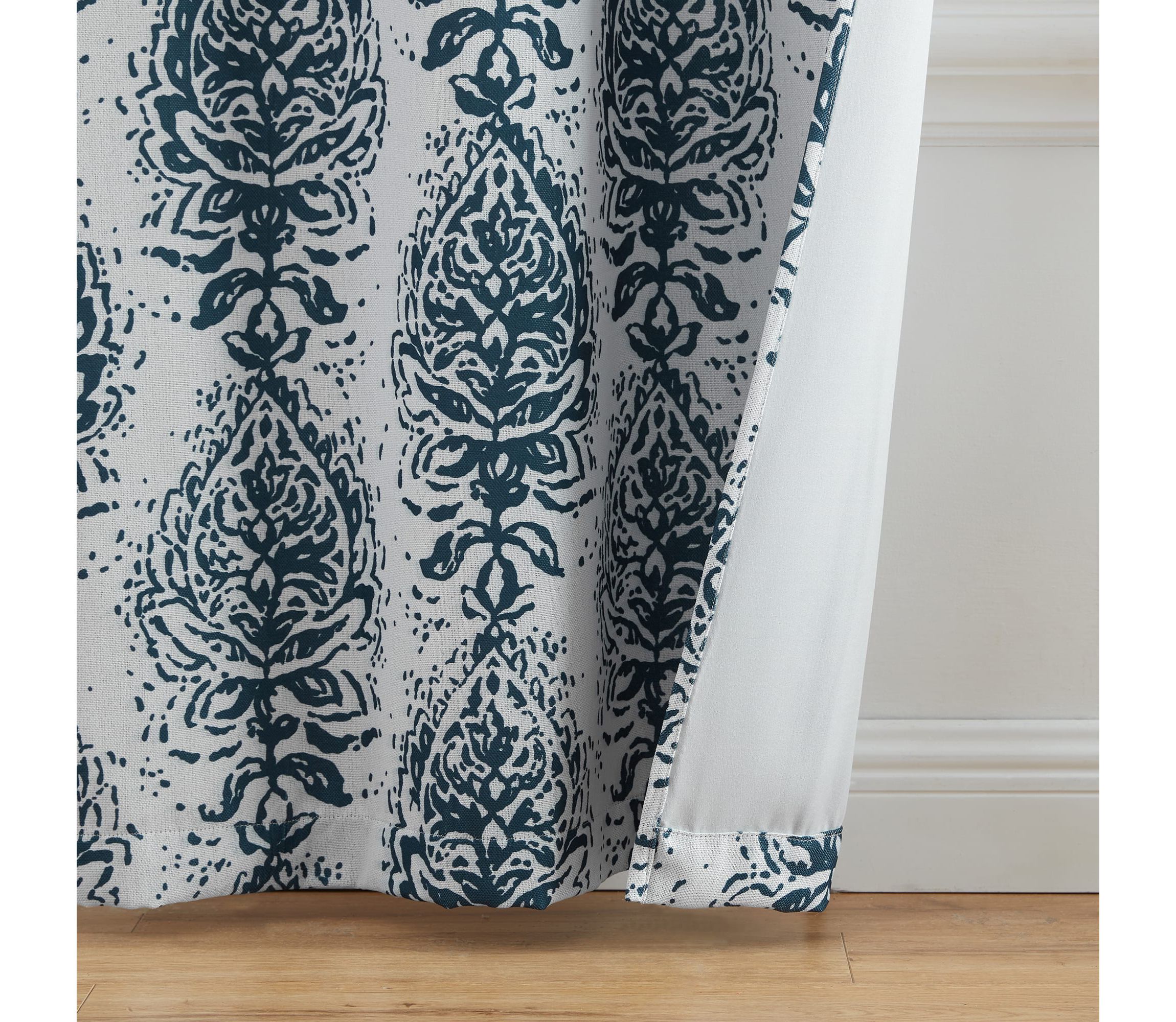 Raja Boho Print Blackout Window Curtain Panel, Set of 2