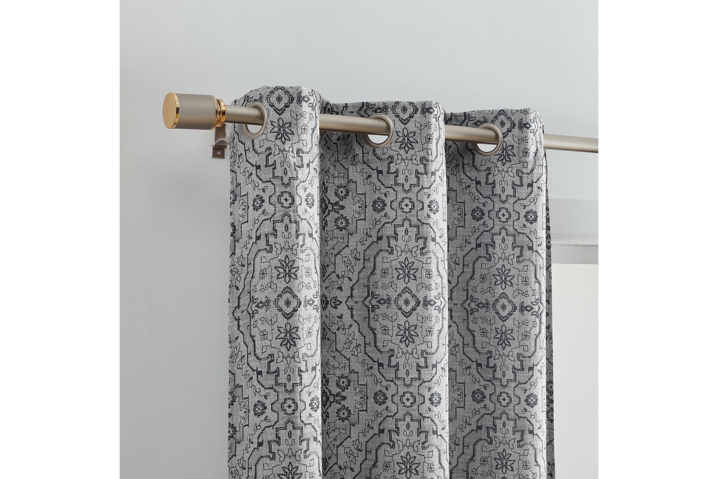 Berber Ikat Print Blackout Window Curtain Panel, Set of 2
