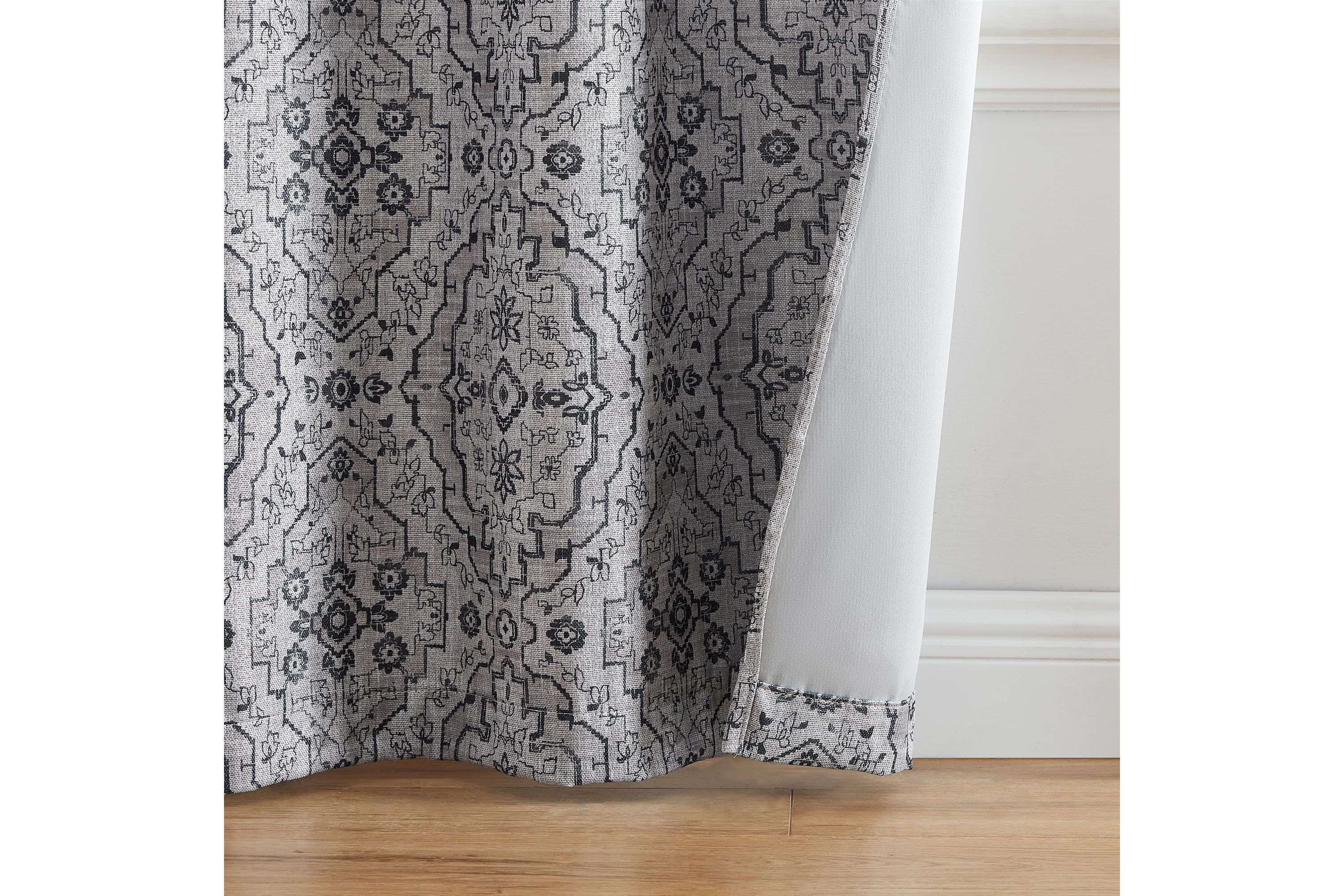 Berber Ikat Print Blackout Window Curtain Panel, Set of 2