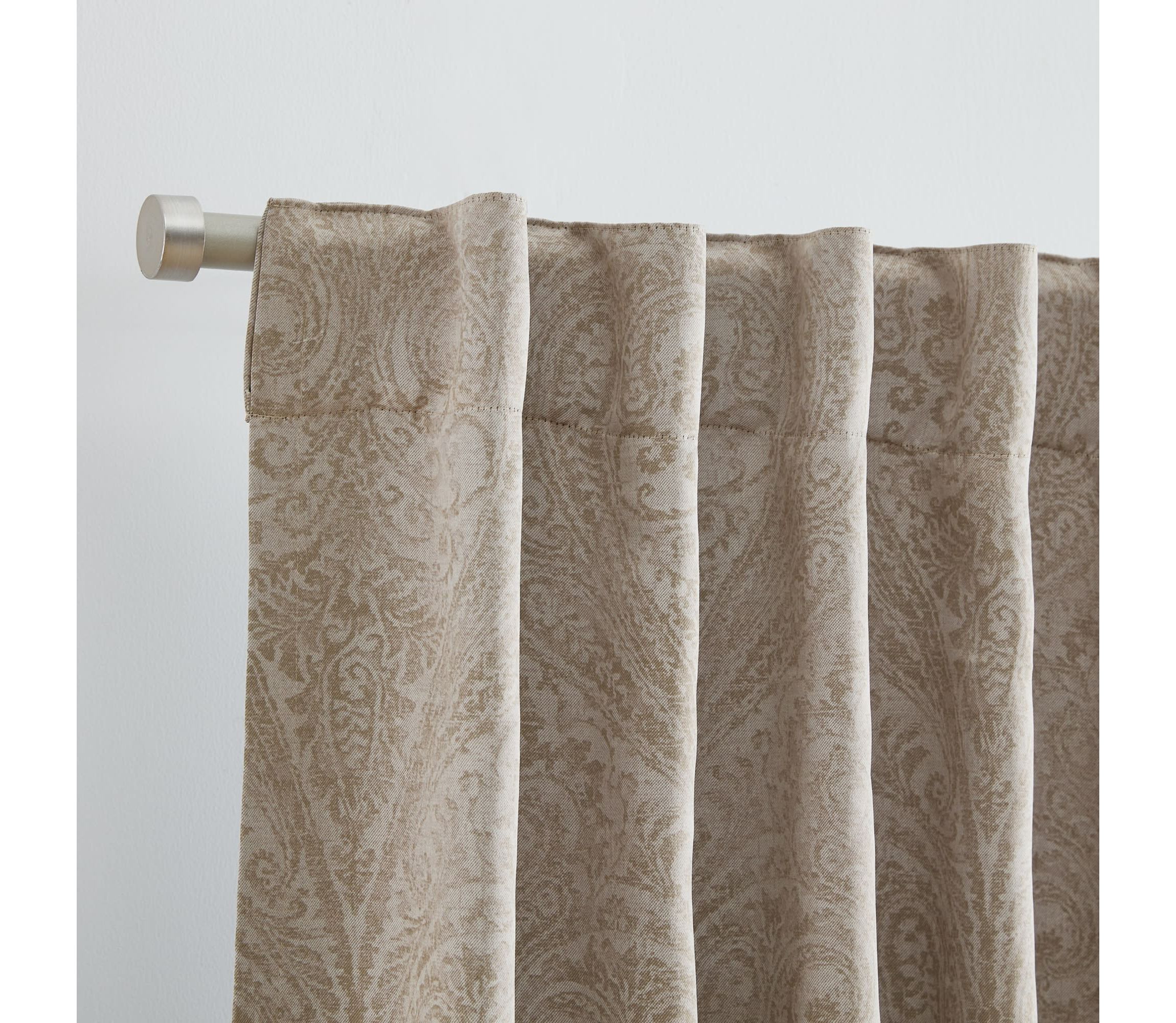 Vittoria Paisley Printed Blackout Curtain Panel