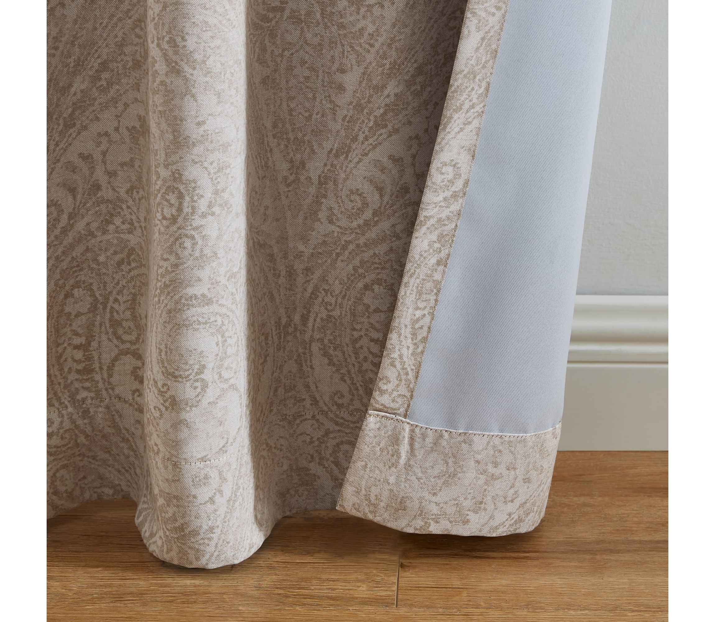 Vittoria Paisley Printed Blackout Curtain Panel
