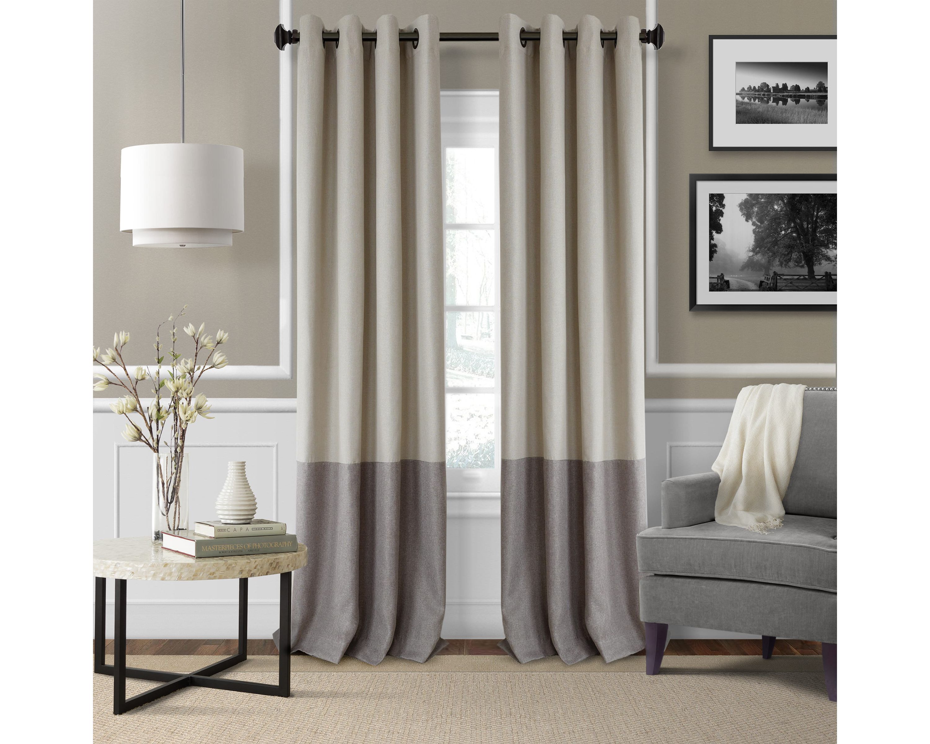 Braiden Color Block Blackout Window Curtain