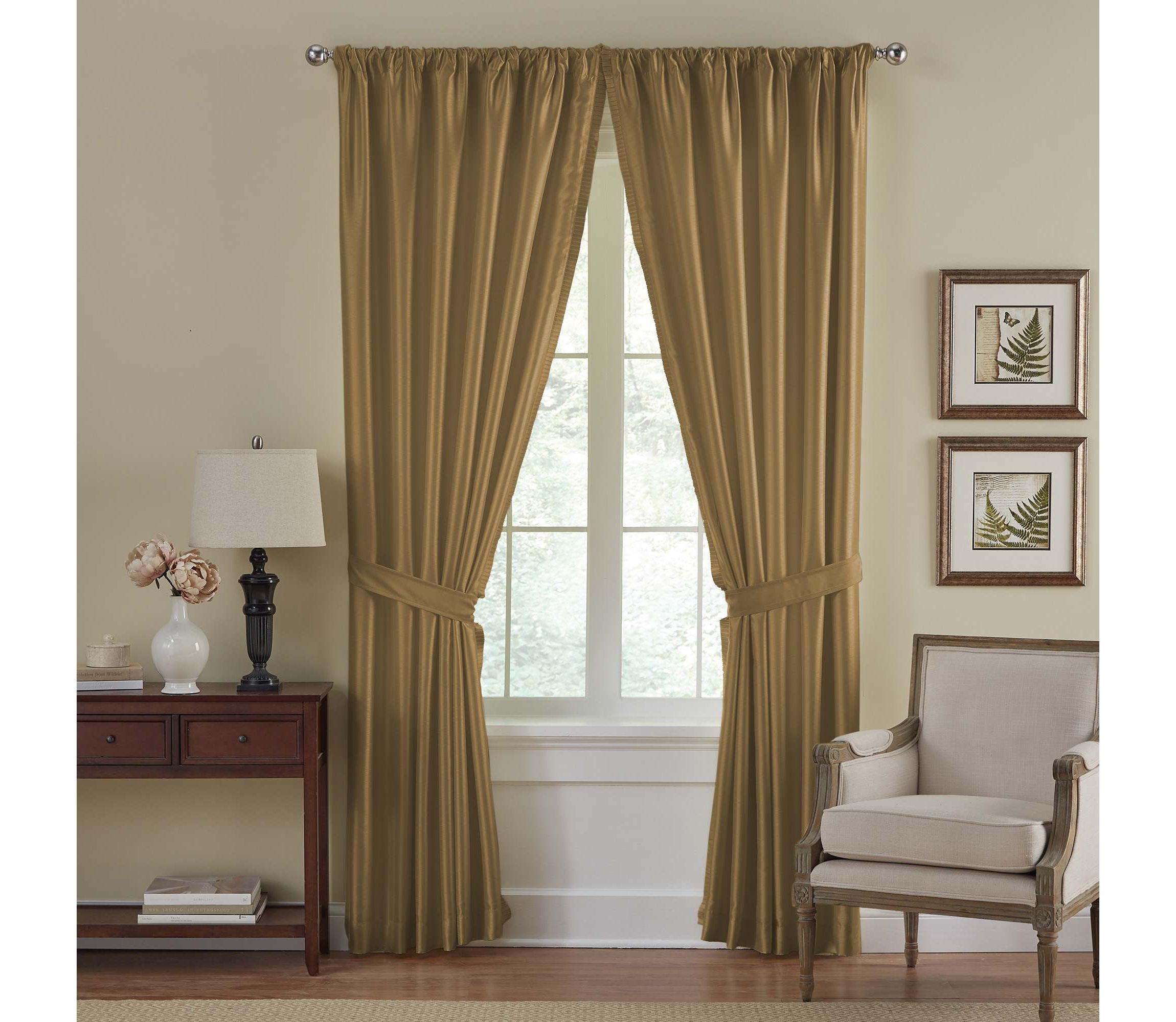 Versailles Faux Silk Blackout Window Curtain