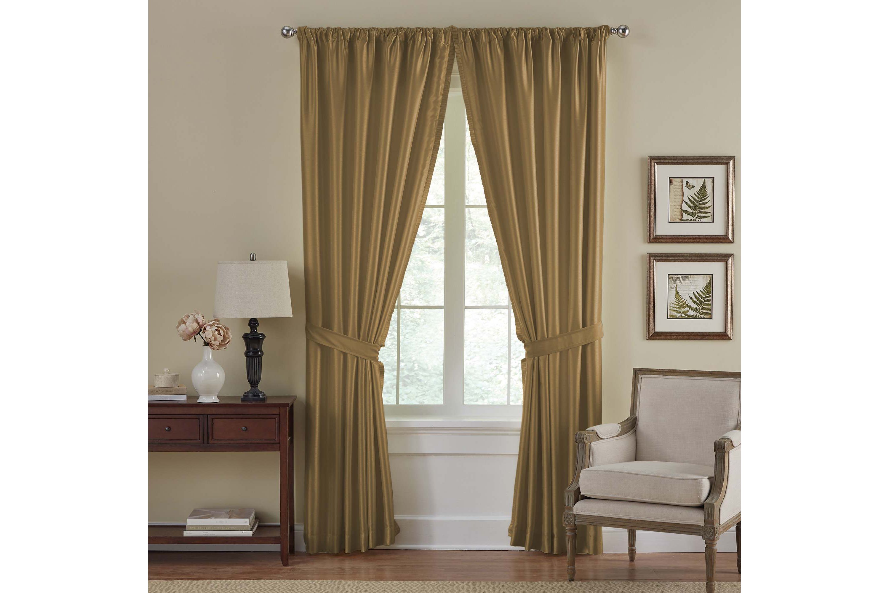 Versailles Faux Silk Blackout Window Curtain