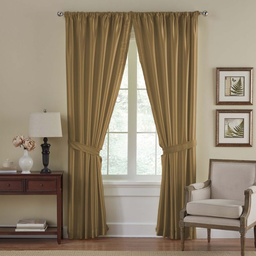 Versailles Faux Silk Blackout Window Curtain