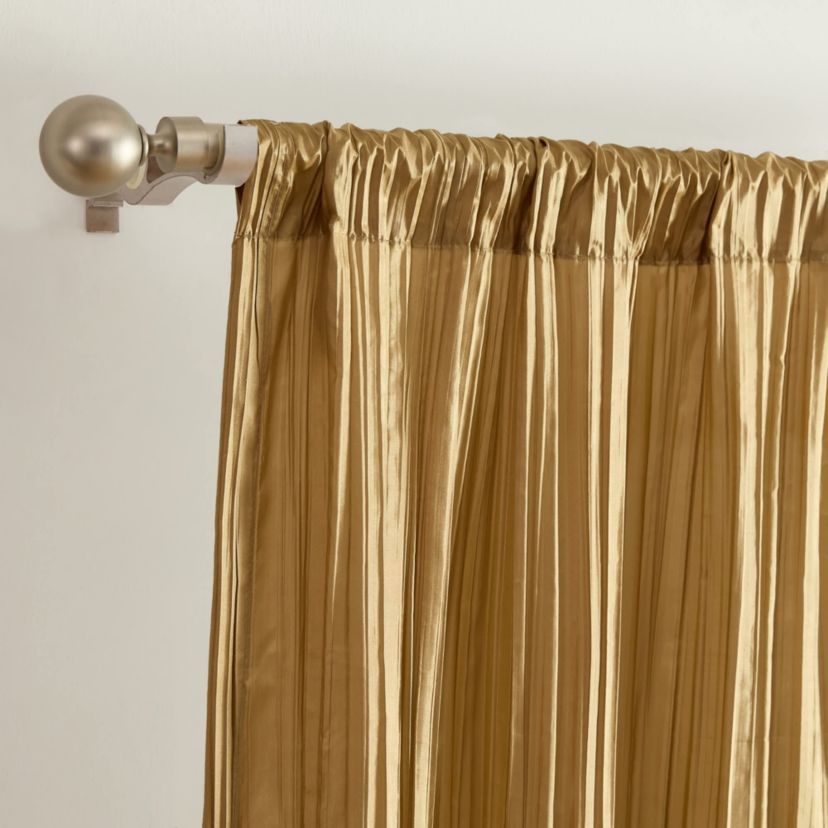 Athena Faux Silk Window Curtain and Scarf Set