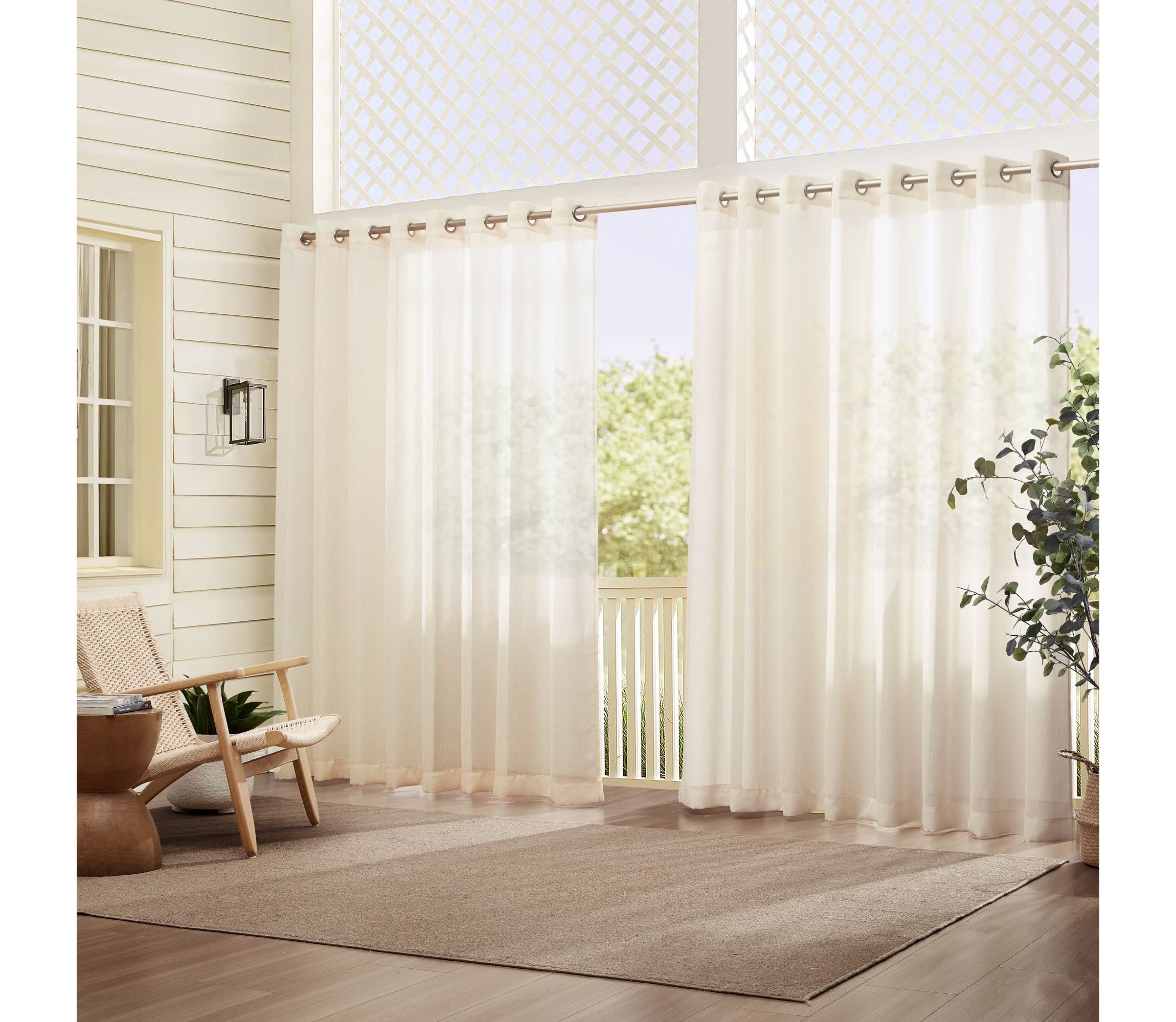 Carmen Sheer Extra Wide Indoor/Outdoor Sheer Window Curtain