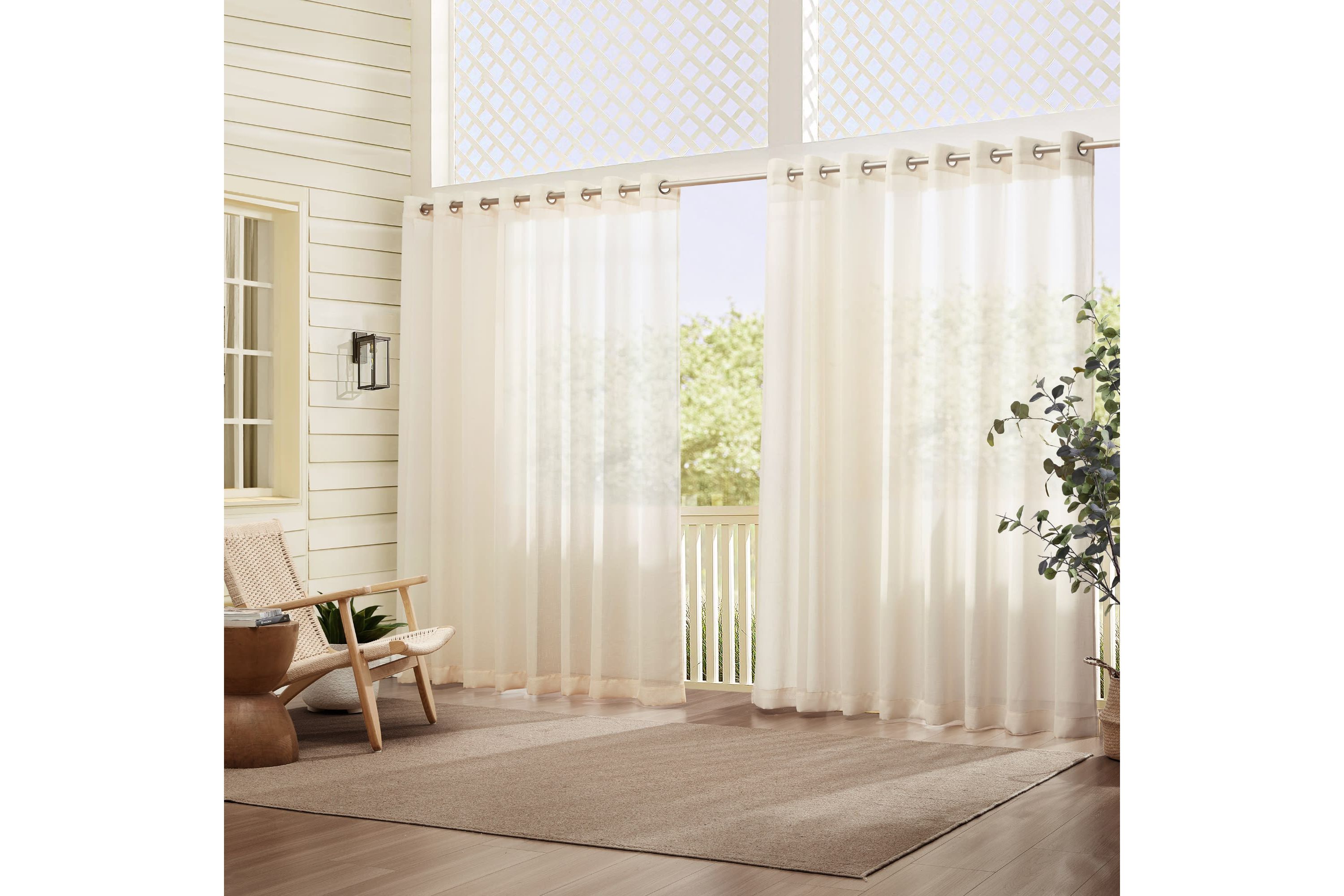 Carmen Sheer Extra Wide Indoor/Outdoor Sheer Window Curtain