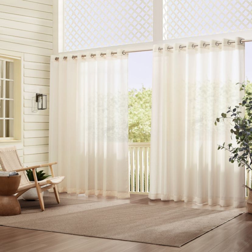 Carmen Sheer Extra Wide Indoor/Outdoor Sheer Window Curtain