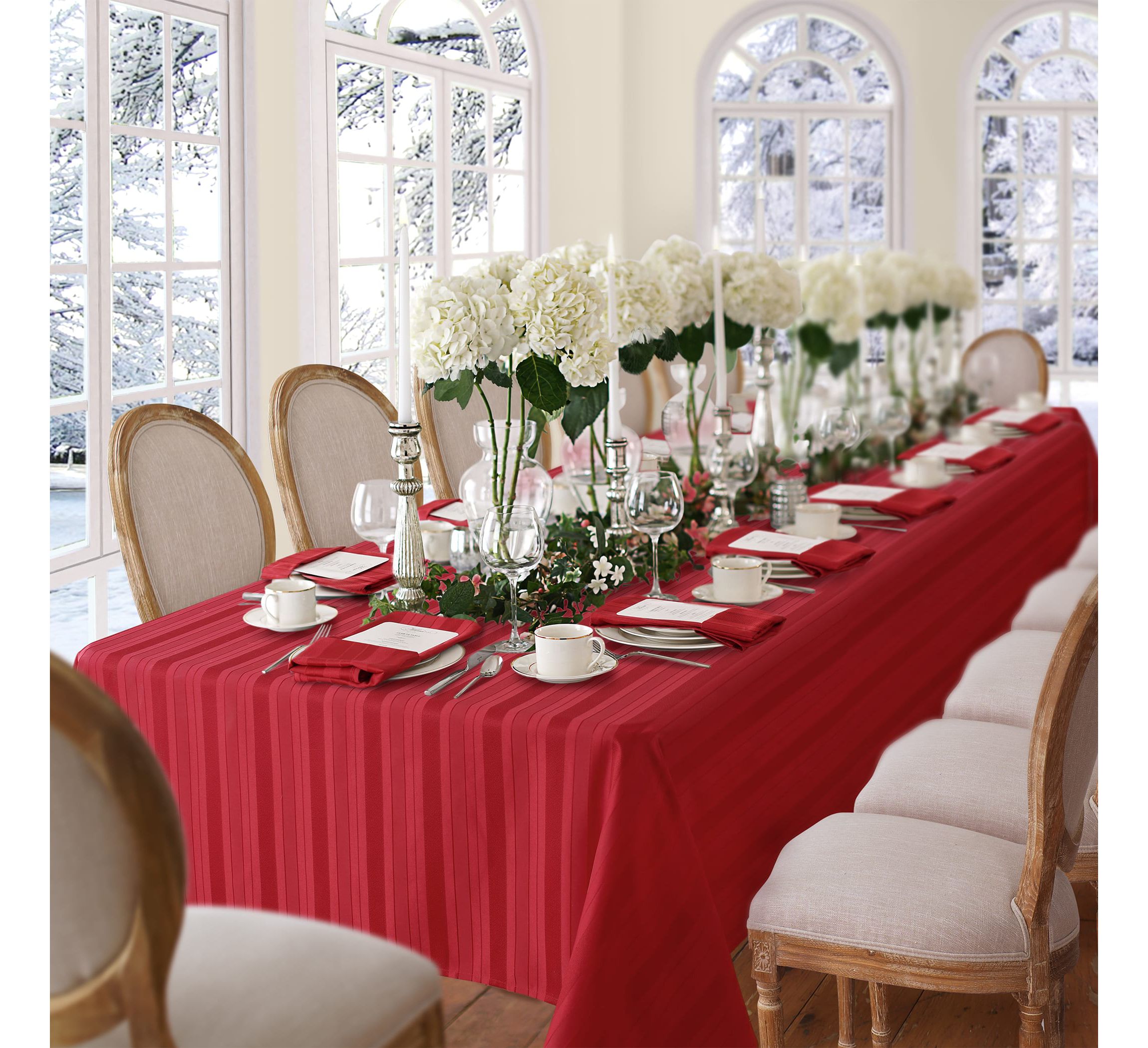 Denley Stripe Jacquard Tablecloth - Rectangle/Square