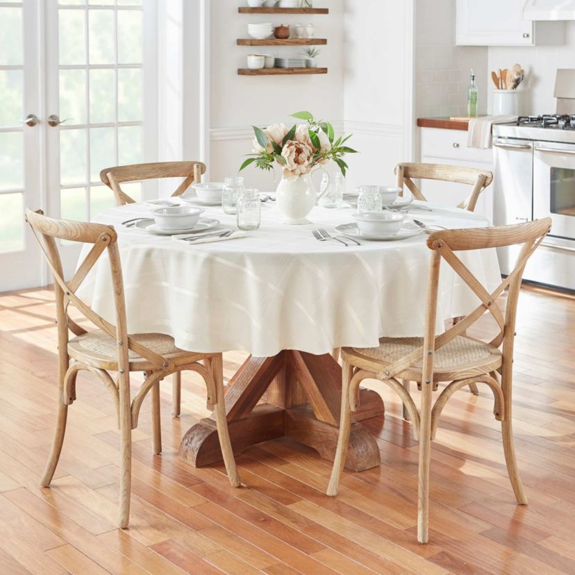 Elegance Plaid Jacquard Tablecloth - Round/Oval