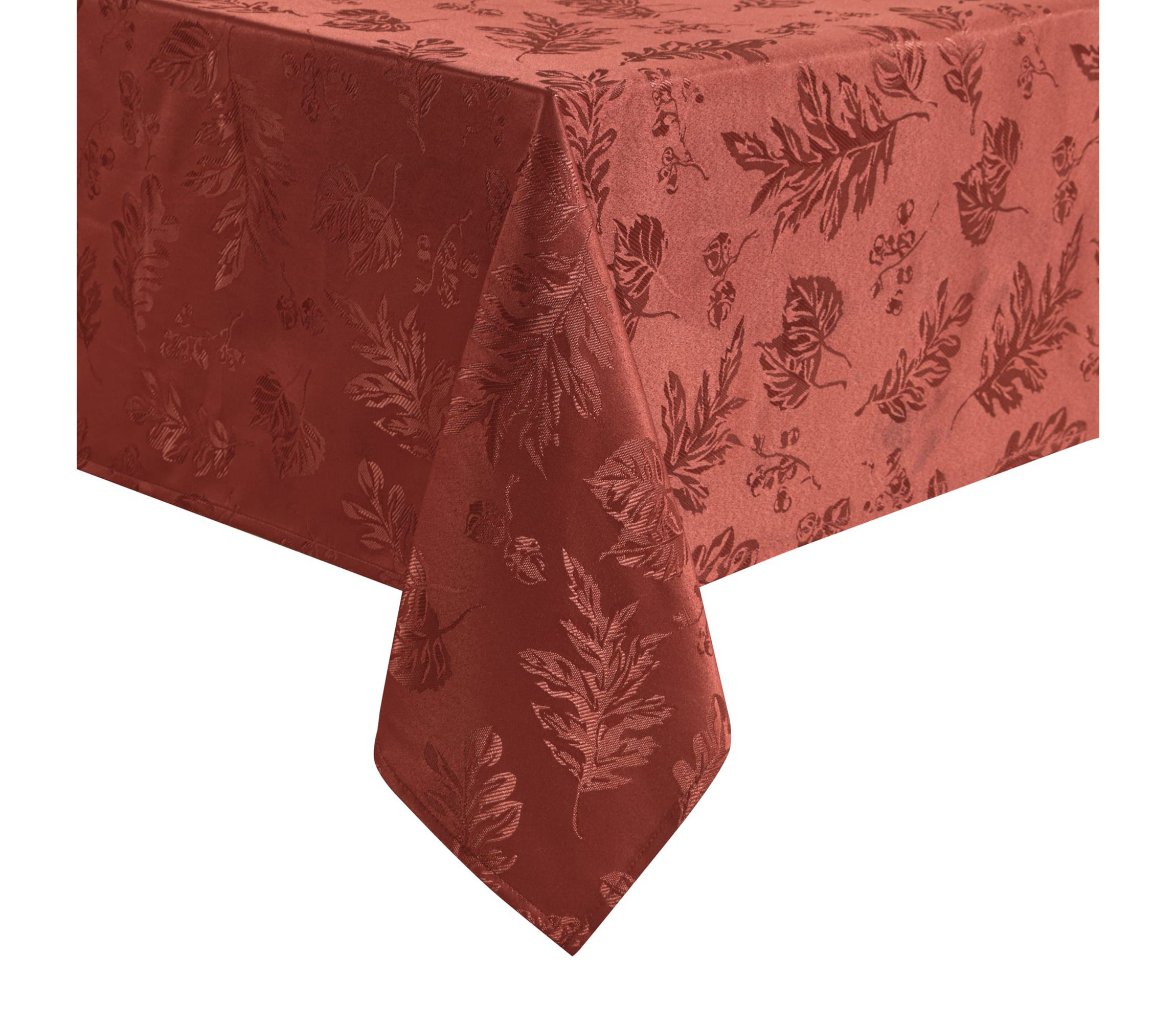 Elegant Woven Leaves Jacquard Damask Tablecloth - Rectangle/Square