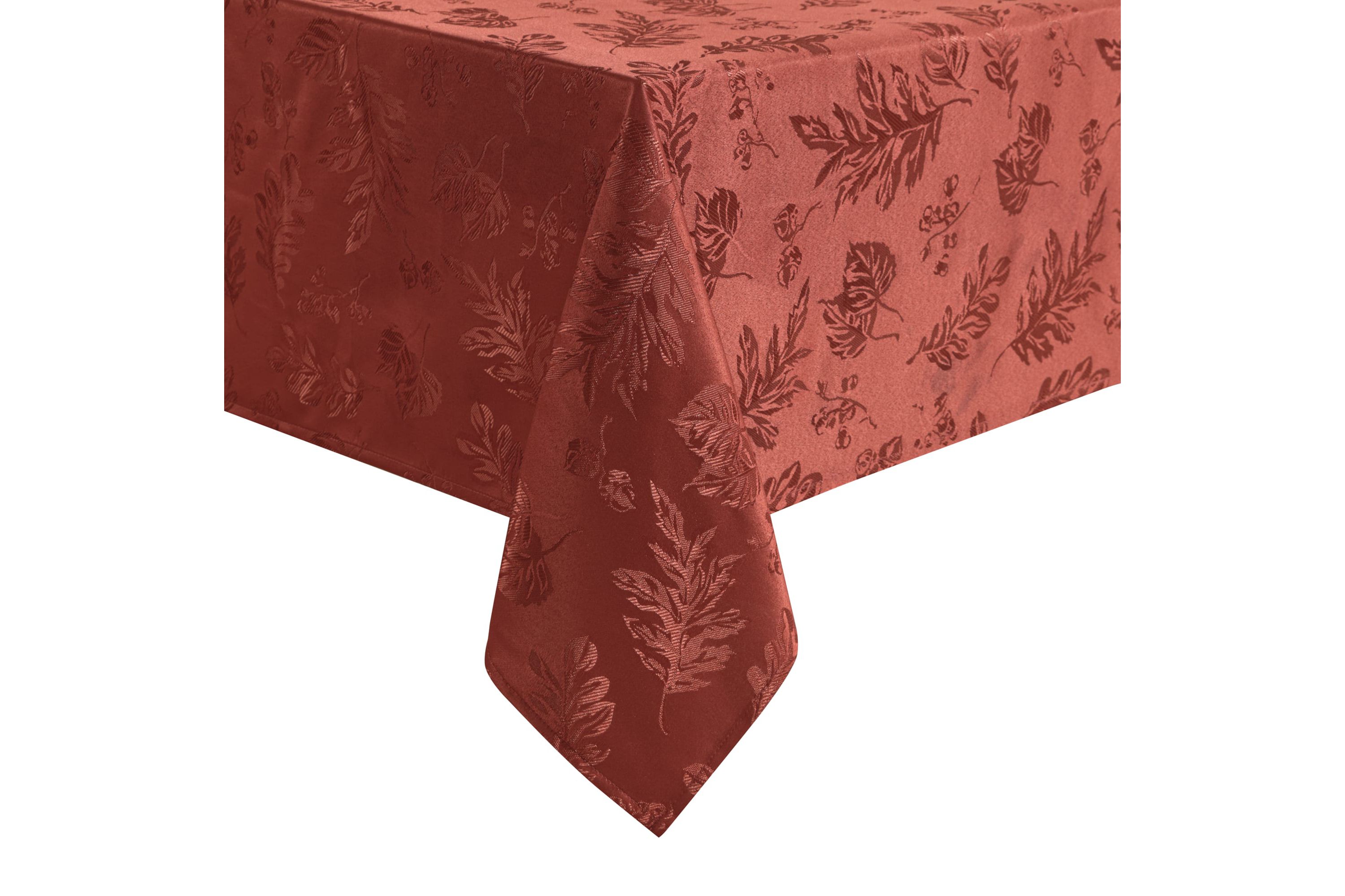 Elegant Woven Leaves Jacquard Damask Tablecloth - Rectangle/Square