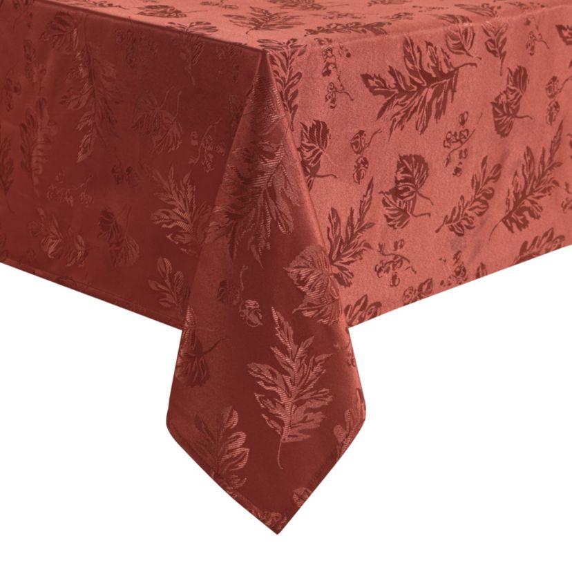 Elegant Woven Leaves Jacquard Damask Tablecloth - Rectangle/Square