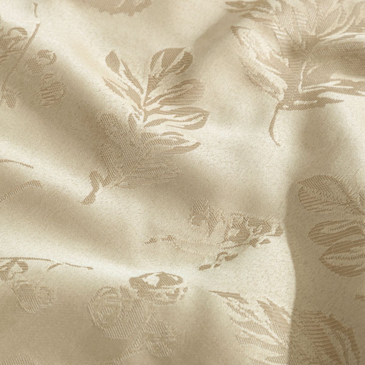 Elegant Woven Leaves Jacquard Damask Tablecloth - Round/Oval