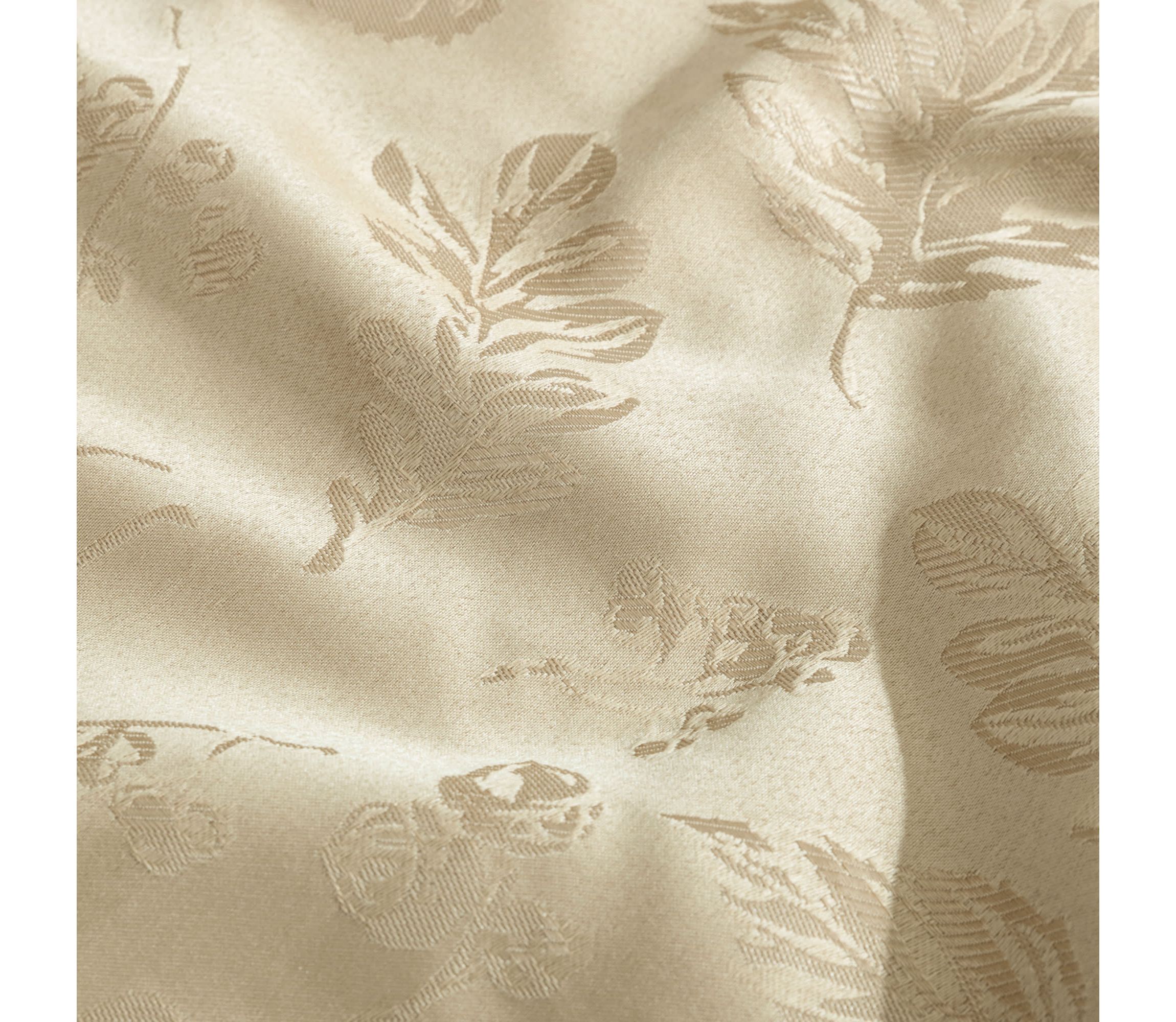 Elegant Woven Leaves Jacquard Damask Tablecloth - Round/Oval