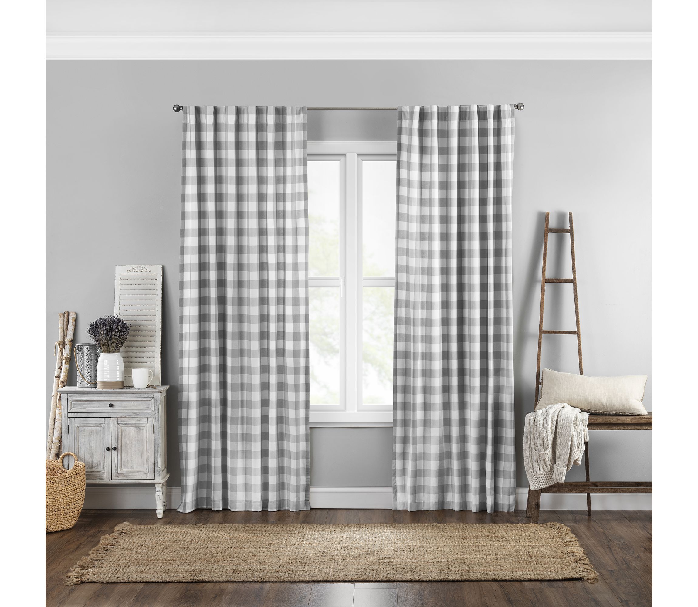 Farmhouse Buffalo Check Window Curtain
