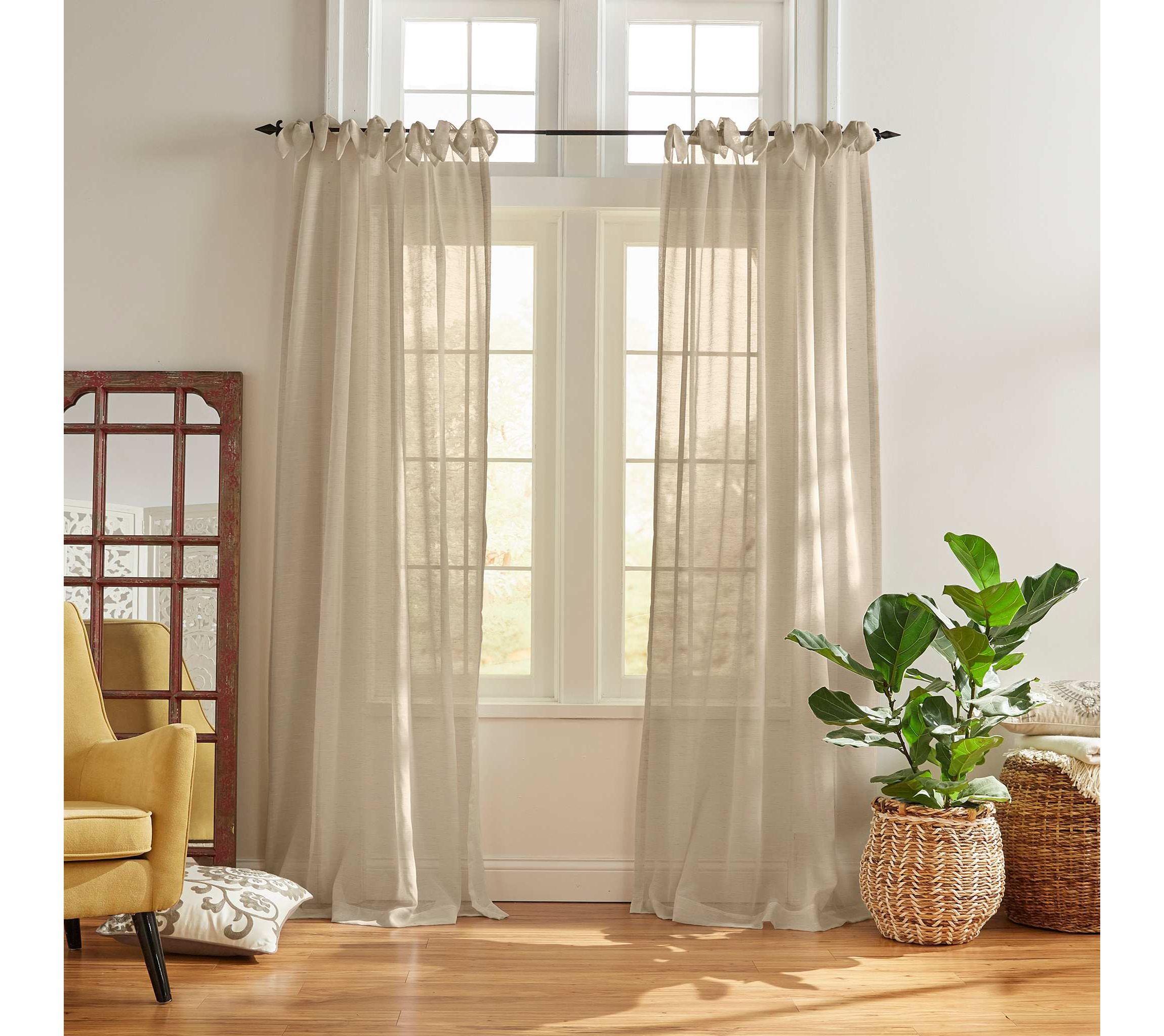 Vienna Tie-Top Sheer Window Curtain