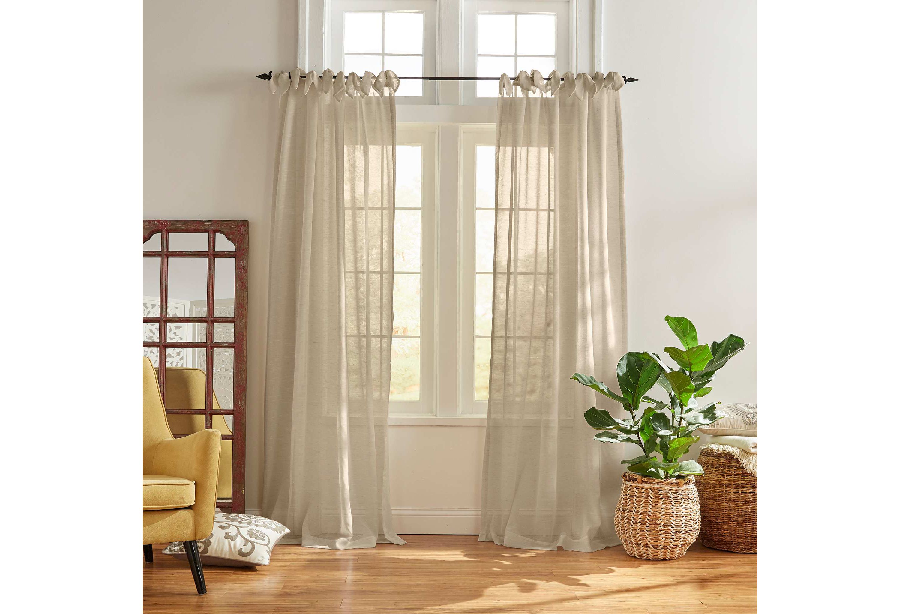 Vienna Tie-Top Sheer Window Curtain